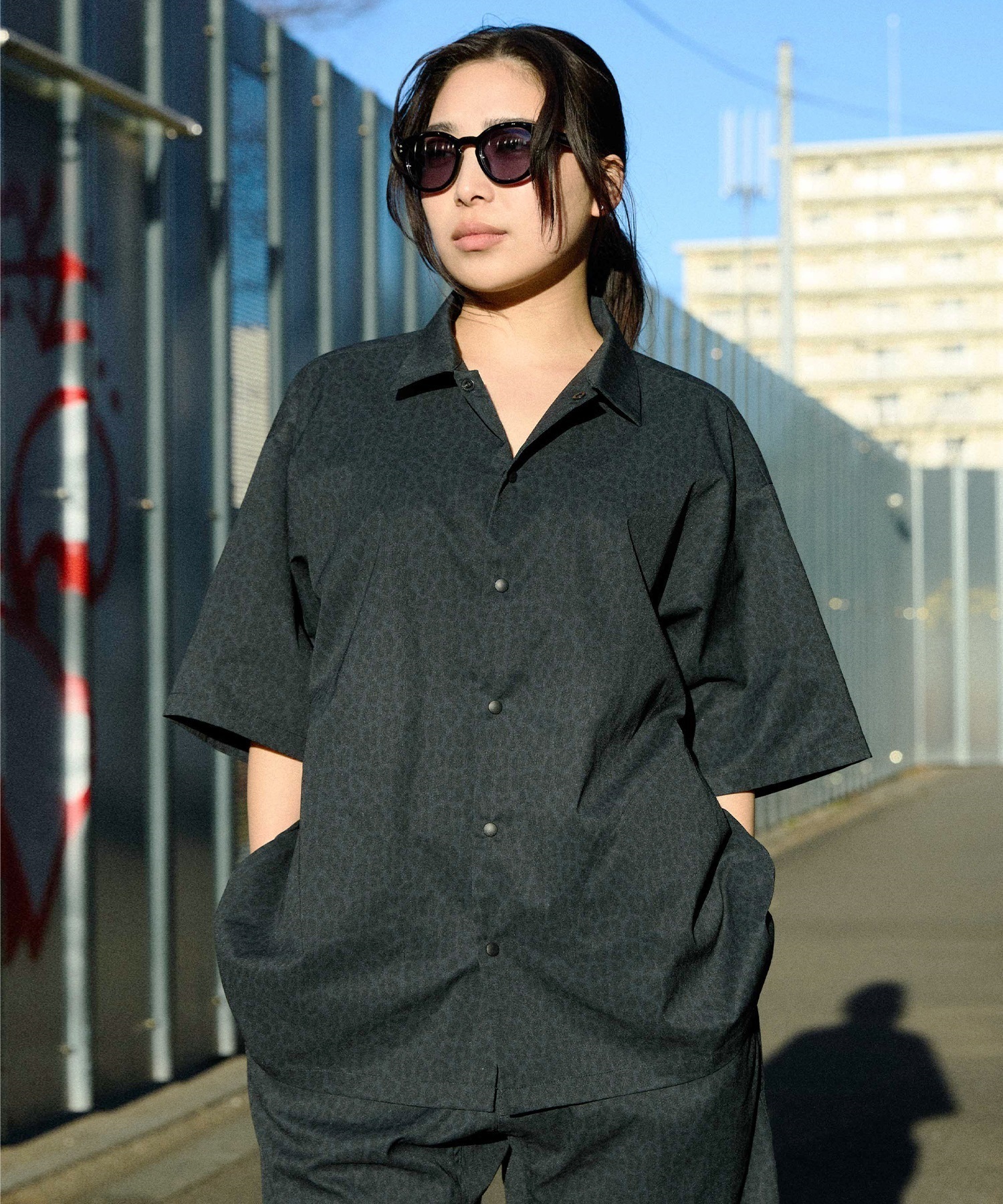 DEAR LAUREL ディアローレル 半袖 シャツ メンズ セットアップ対応 SHORE TECH SS SHIRT DL26S-2402(CHLEO-M)