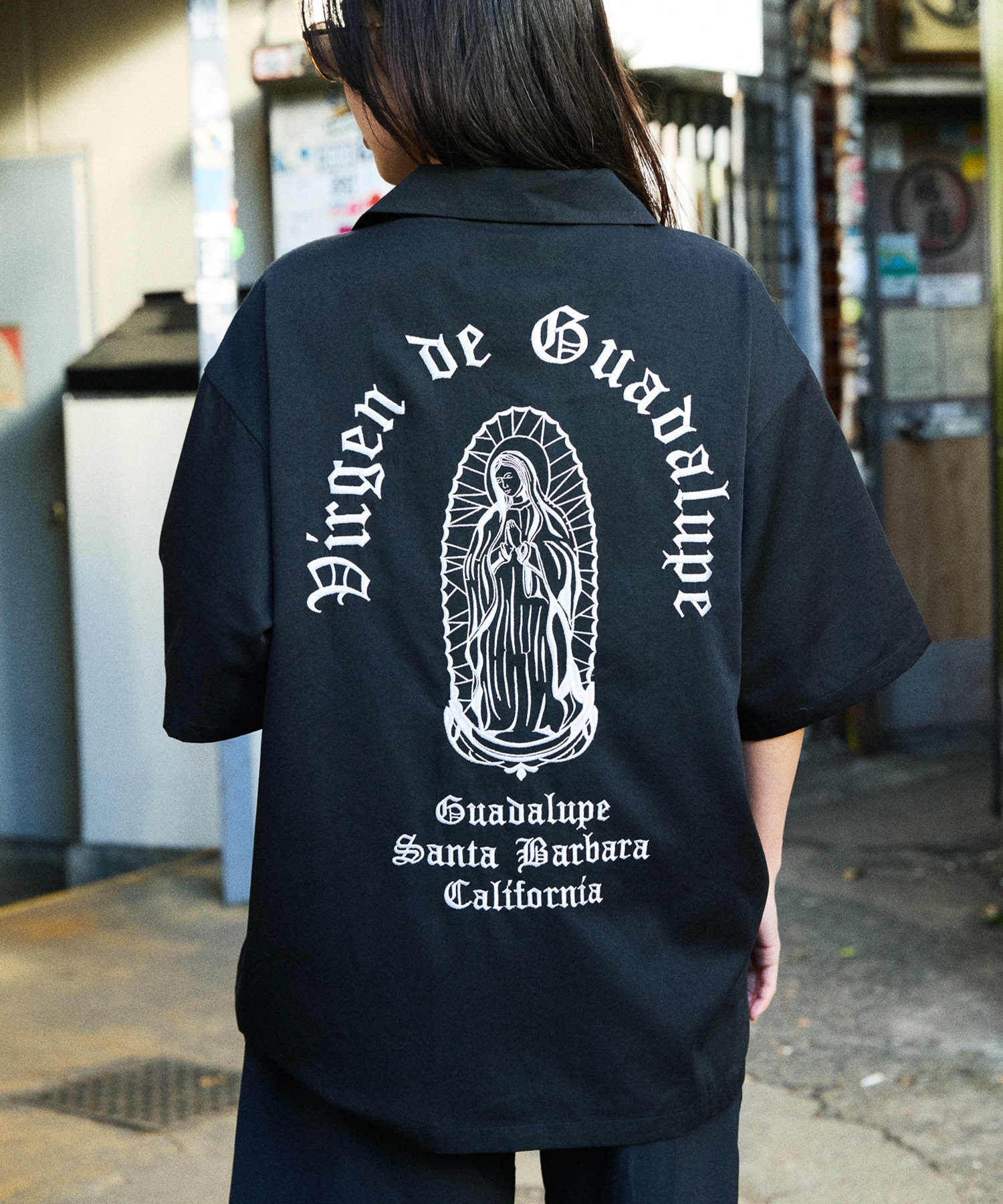 DEAR LAUREL ディアローレル 半袖 シャツ メンズ LETTER SOUL MARIA SHIRT DL26S-2404(BLK-M)