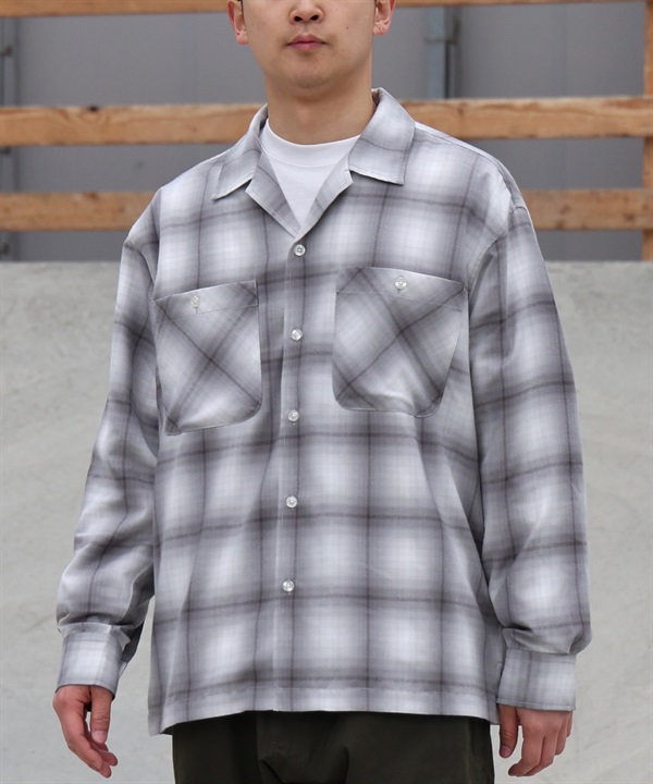 DEAR LAUREL ディアローレル 長袖 シャツ メンズ オンブレチェック 吸水速乾 DL26S-2601