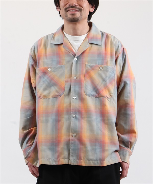 DEAR LAUREL ディアローレル 長袖 シャツ メンズ オンブレチェック 吸水速乾 DL26S-2601