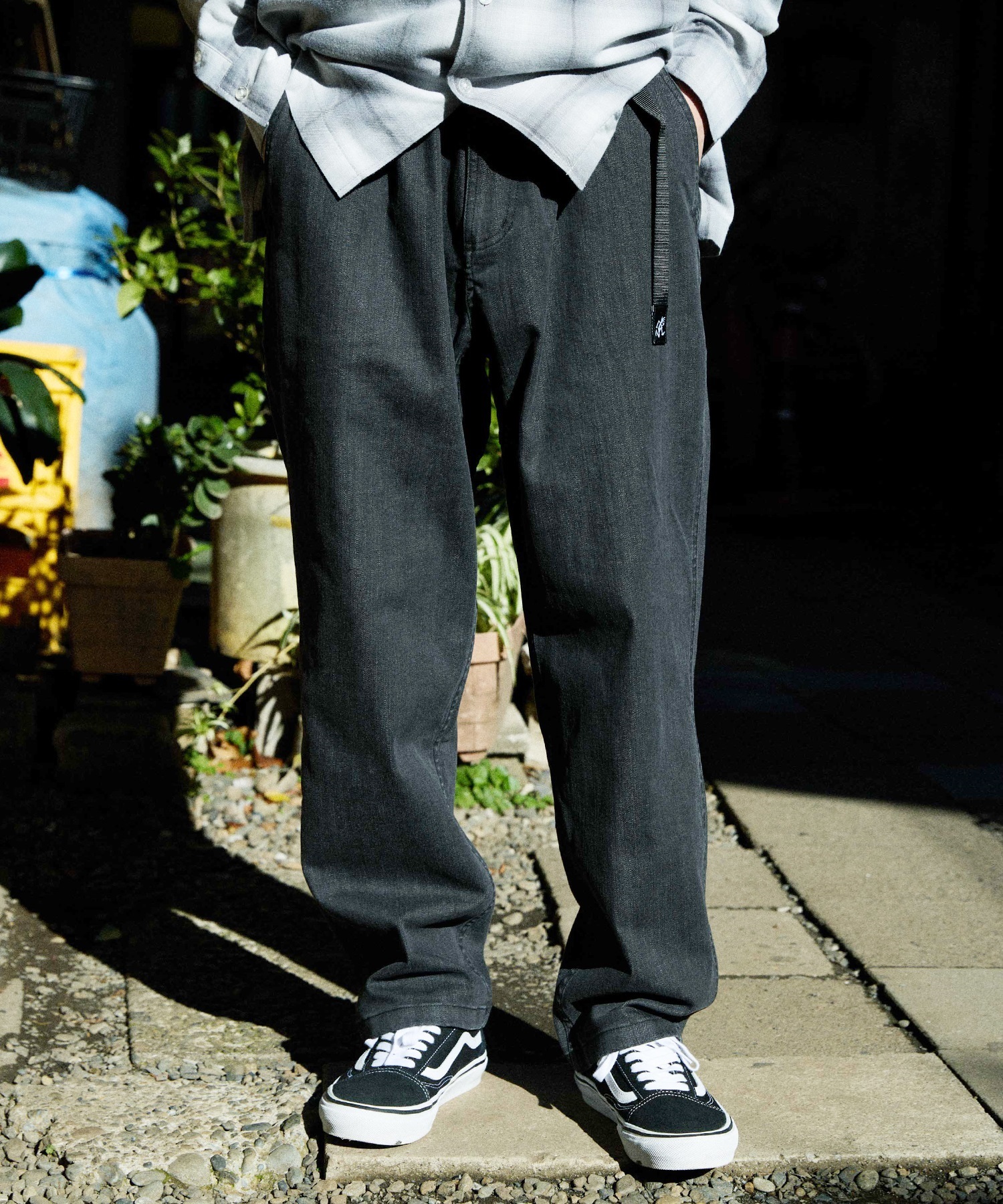 DEAR LAUREL ディアローレル × GRAMICCI グラミチ ロングパンツ メンズ GMP6-S2066 ムラサキスポーツ限定(BLK-M)