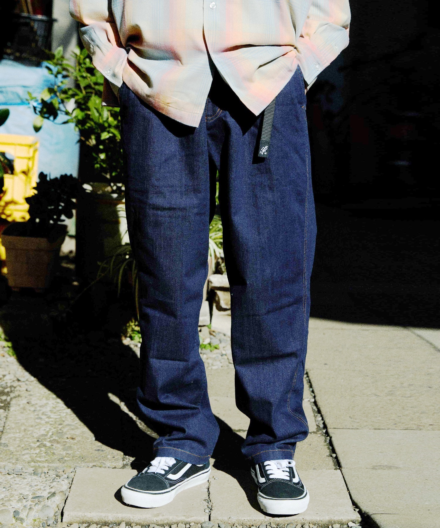 DEAR LAUREL ディアローレル × GRAMICCI グラミチ ロングパンツ メンズ GMP6-S2066 ムラサキスポーツ限定(NVY-M)