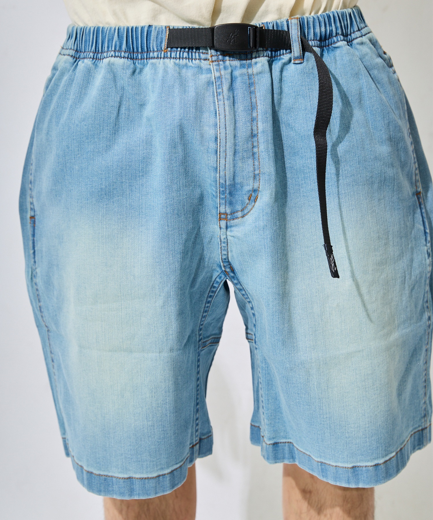 DEAR LAUREL ディアローレル ハーフパンツ ショートパンツ メンズ シンプル DENIM LOOSE SHORT GMP6-S2067(BLU-M)