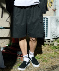DEAR LAUREL ディアローレル ハーフパンツ ショートパンツ メンズ DOT DOBBY CARGO SHORTS DL26S-3303(BLK-M)