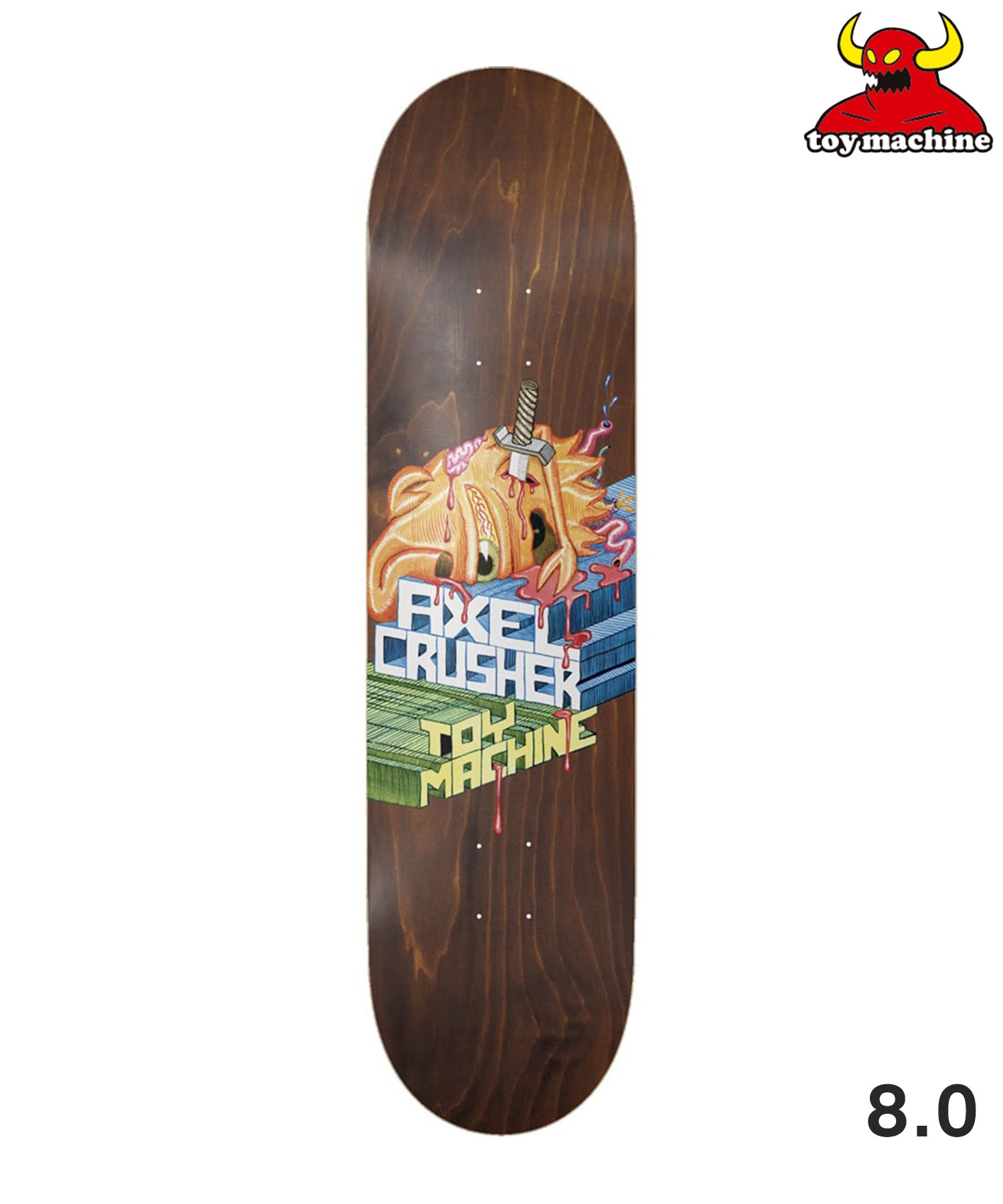 TOY MACHINE トイマシーン スケートボード デッキ 8.0inch AXEL