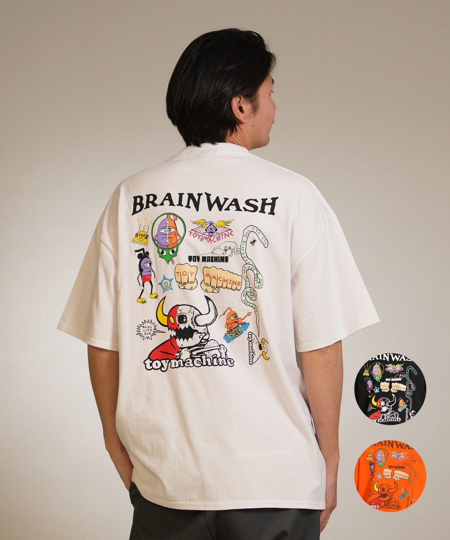 TOY MACHINE トイマシーン 半袖 Tシャツ メンズ バックプリント ALL