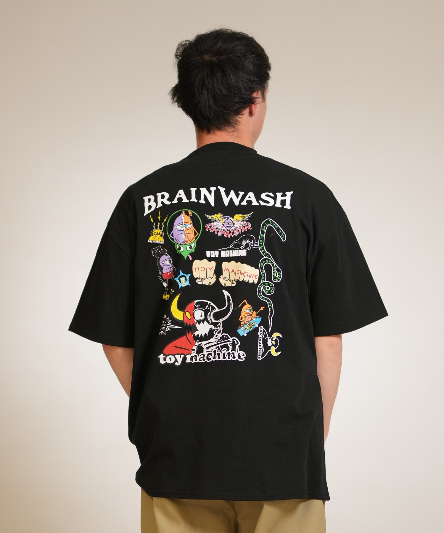 TOY MACHINE トイマシーン 半袖 Tシャツ メンズ バックプリント ALL