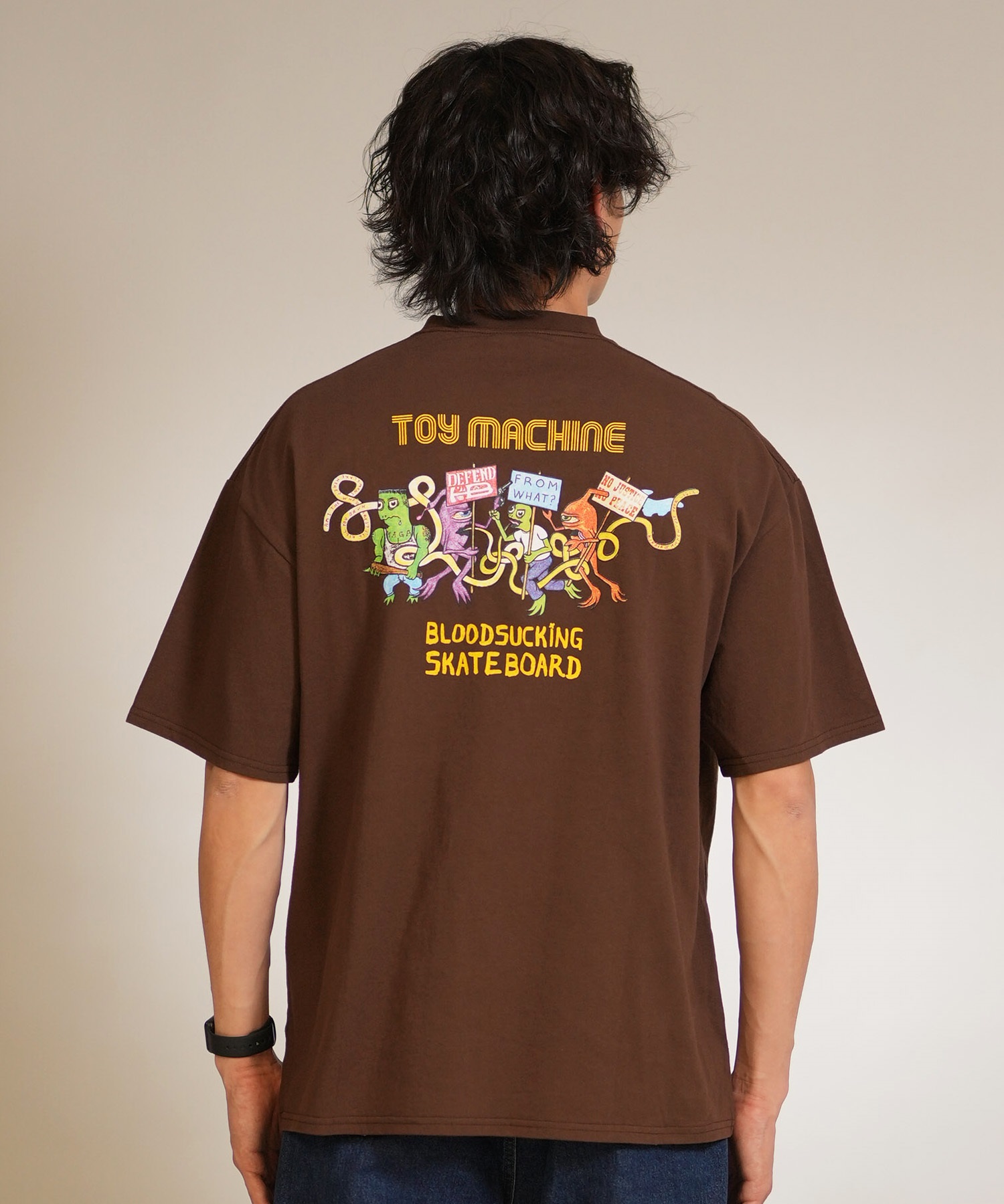 TOY MACHINE トイマシーン 半袖 Tシャツ メンズ バックプリント DEFEND