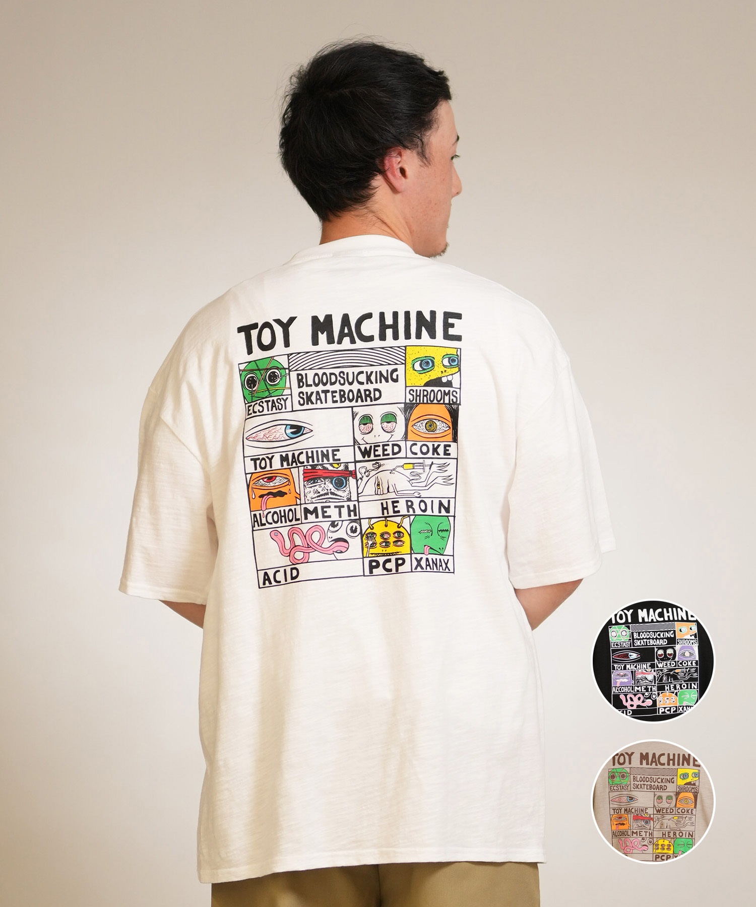 TOY MACHINE トイマシーン 半袖 Tシャツ メンズ バックプリント