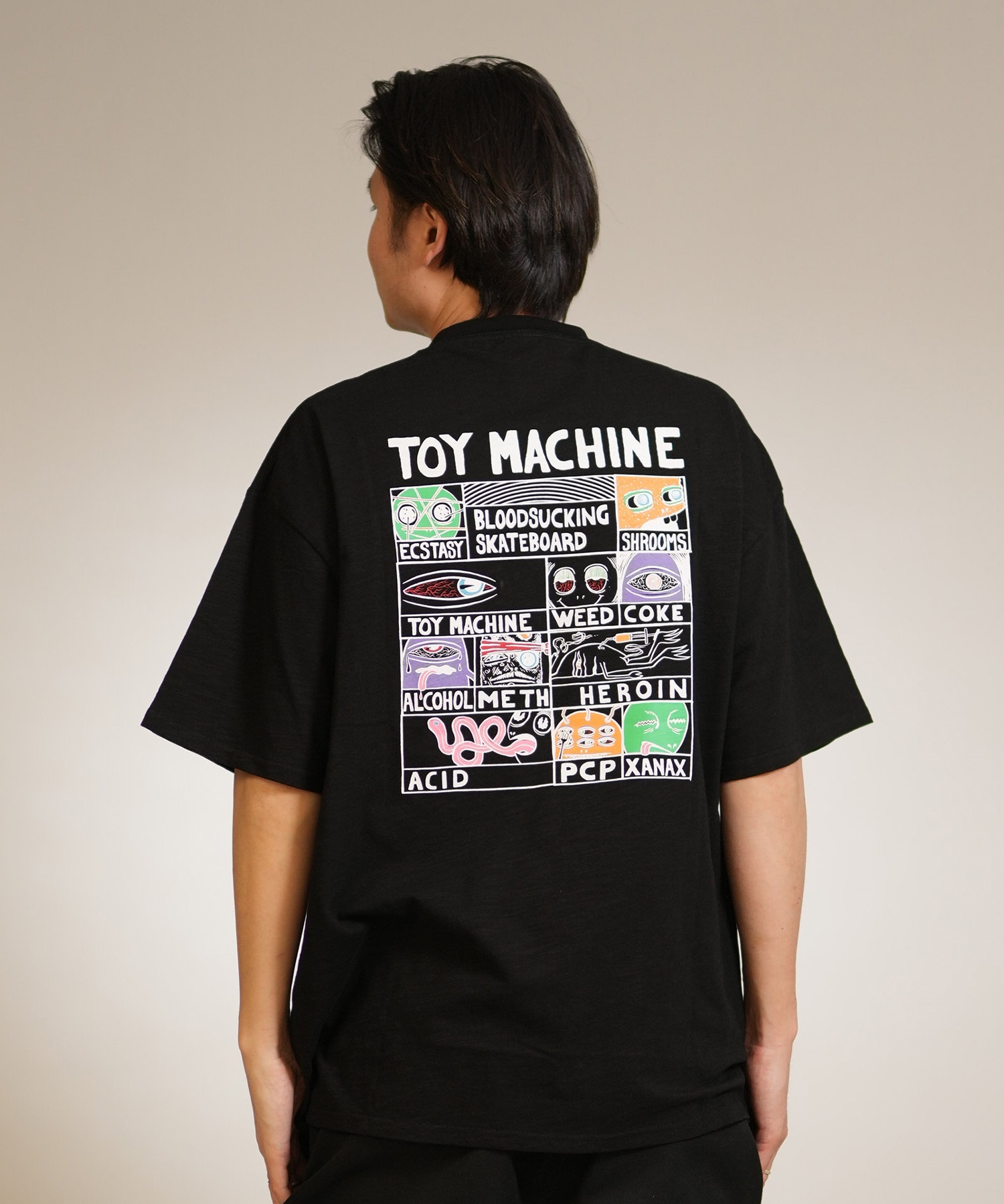 TOY MACHINE トイマシーン 半袖 Tシャツ メンズ バックプリント