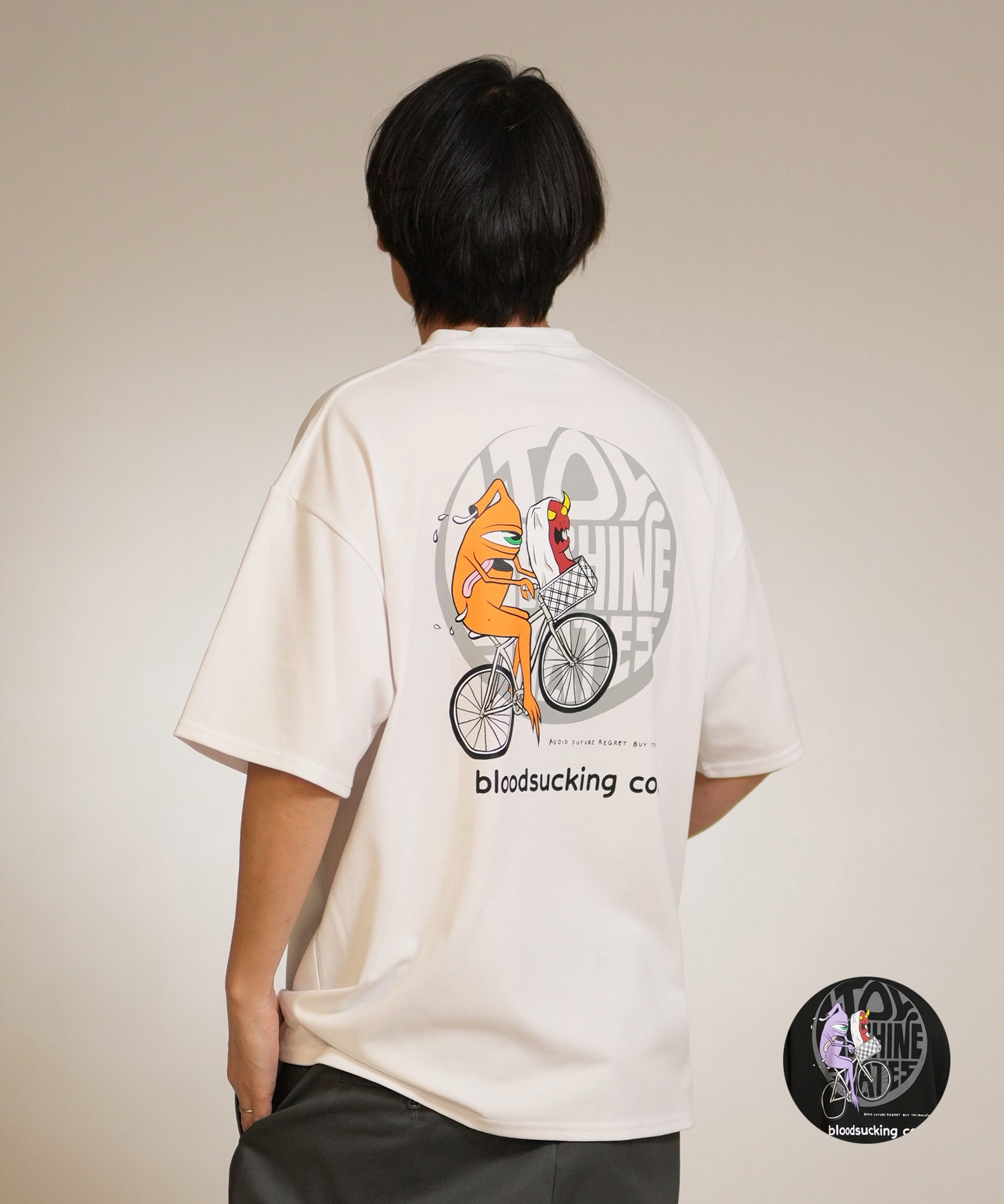 TOY MACHINE トイマシーン 半袖 Tシャツ メンズ バックプリント BIKE