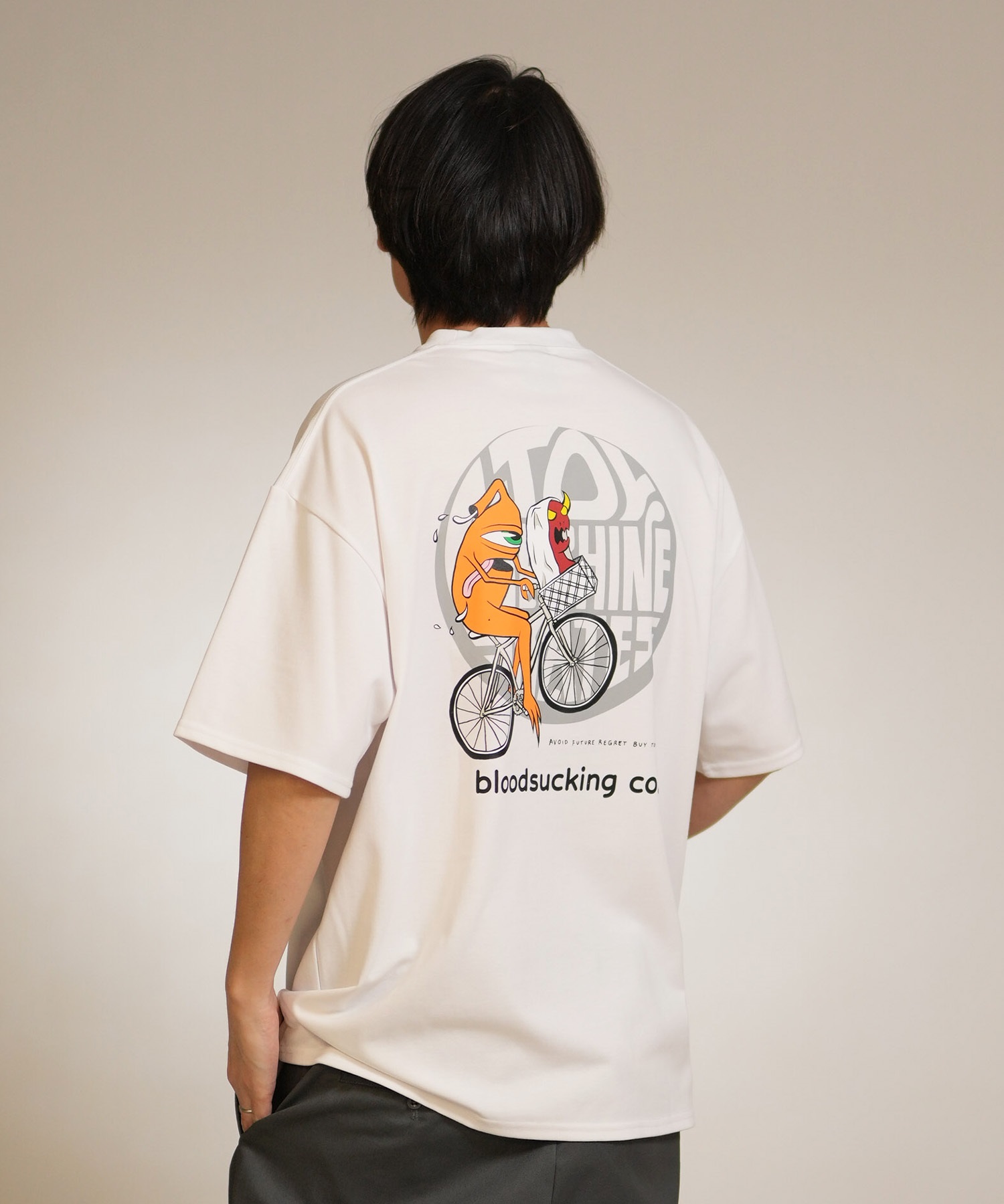 TOY MACHINE トイマシーン 半袖 Tシャツ メンズ バックプリント BIKE