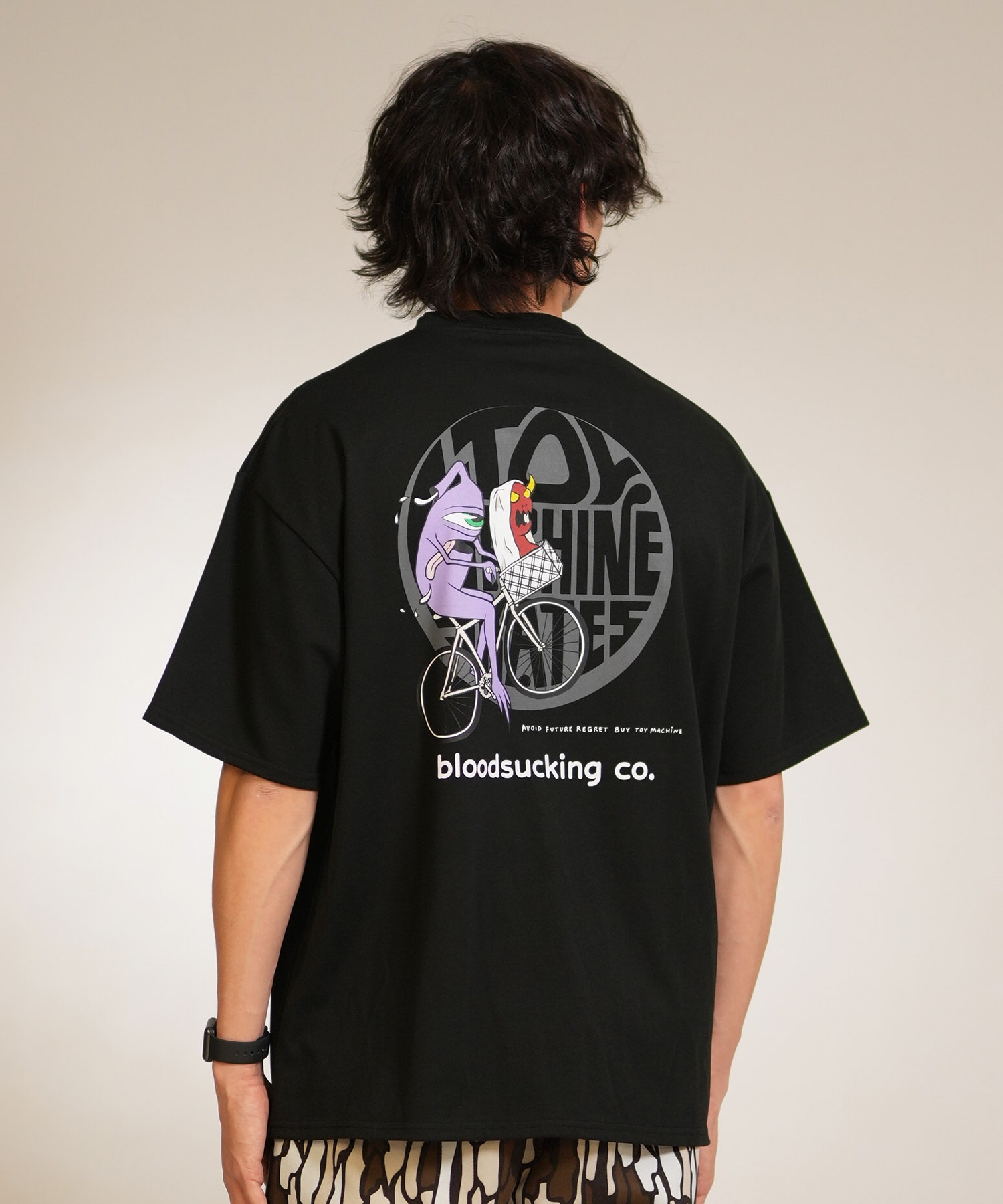 TOY MACHINE トイマシーン 半袖 Tシャツ メンズ バックプリント BIKE
