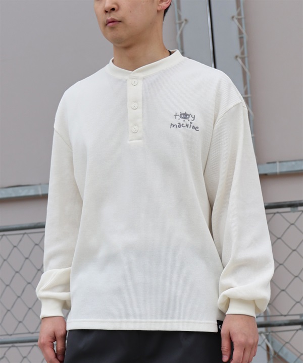 TOY MACHINE トイマシーン 長袖 Tシャツ ロンT メンズ サーマル ヘンリーネック MTMPGLT4
