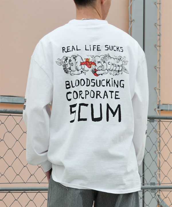 TOY MACHINE トイマシーン 長袖 Tシャツ ロンT メンズ バックプリント MTMPGLT6