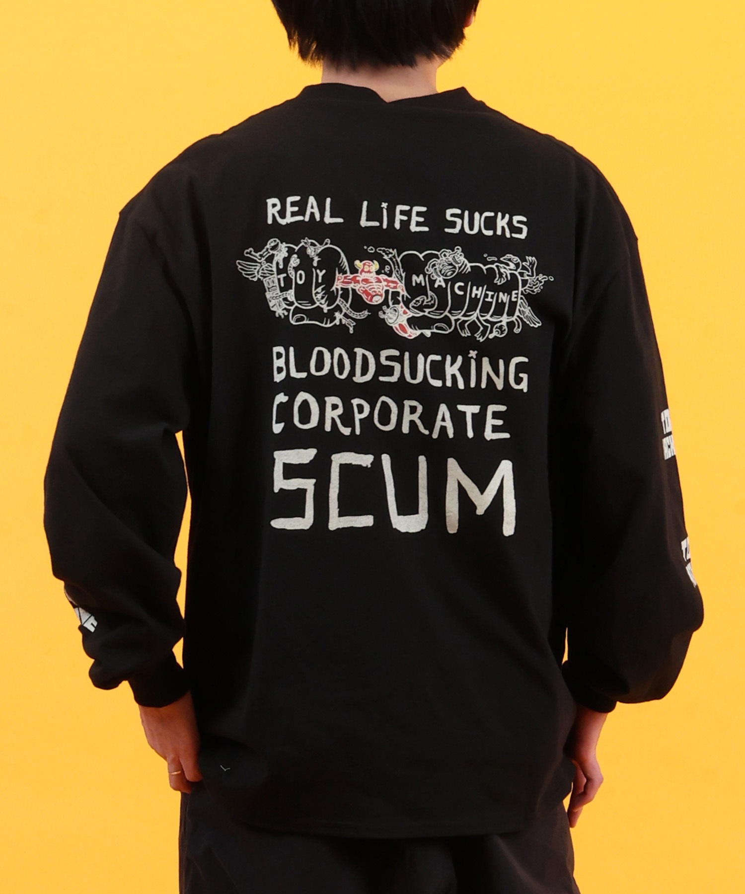 R*i様 新品・未使用 JSB Slogan Sweat XLサイズ 完売品 TOY MACHINE トイマシーン 長袖 Tシャツ ロンT メンズ バックプリント