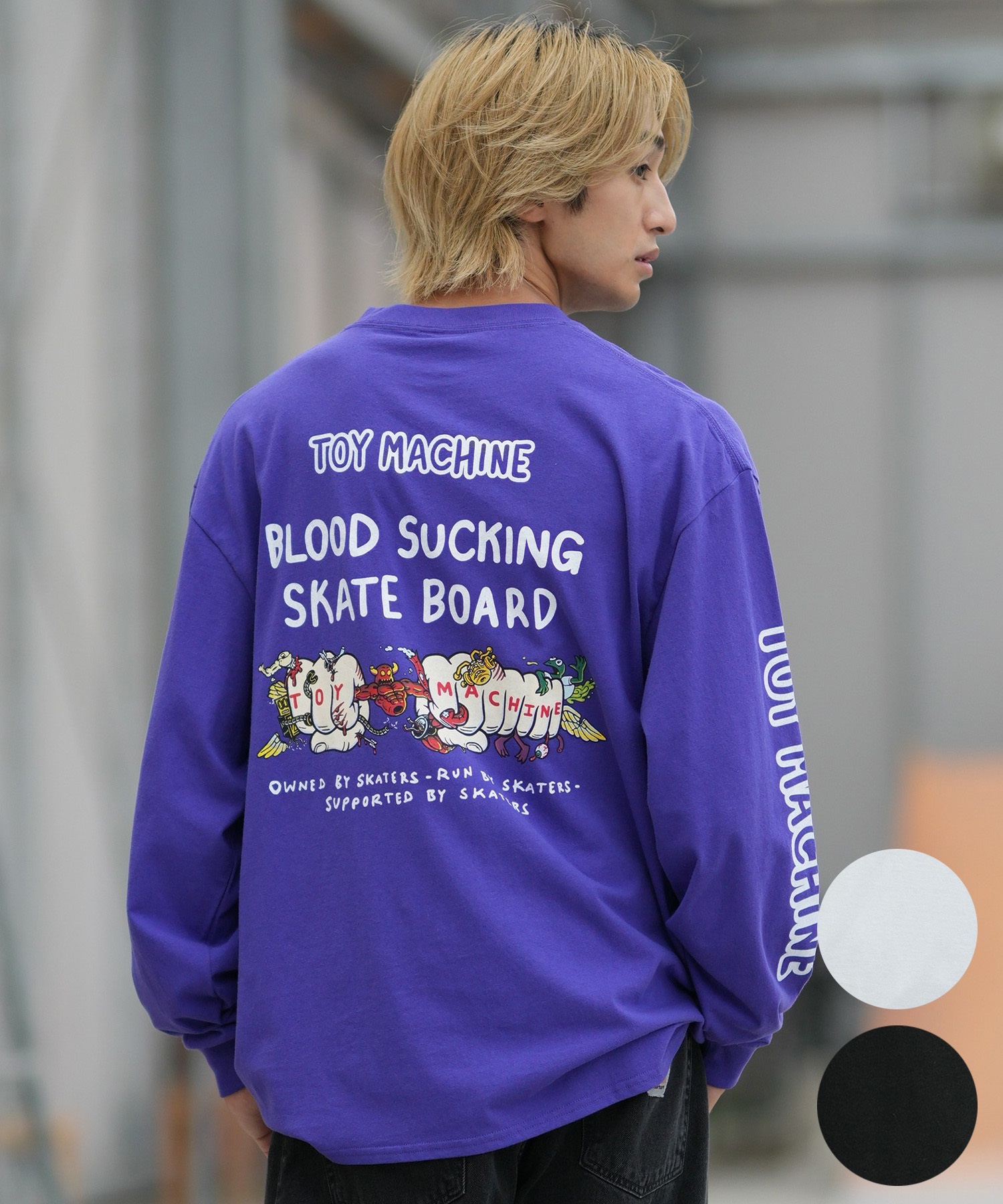 TOY MACHINE トイマシーン 長袖 Tシャツ ロンT メンズ オーバーサイズ