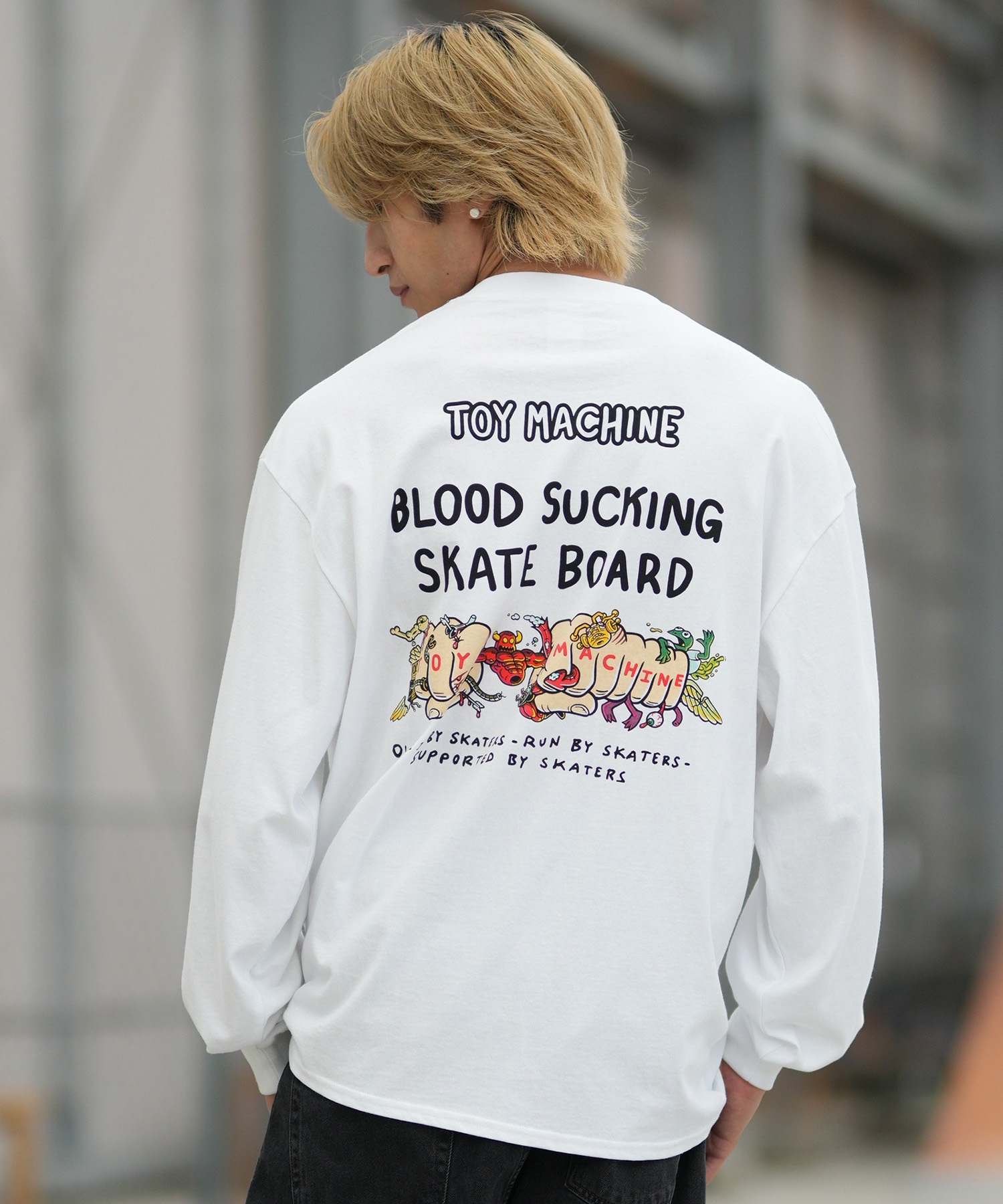 TOY MACHINE トイマシーン 長袖 Tシャツ ロンT メンズ オーバーサイズ