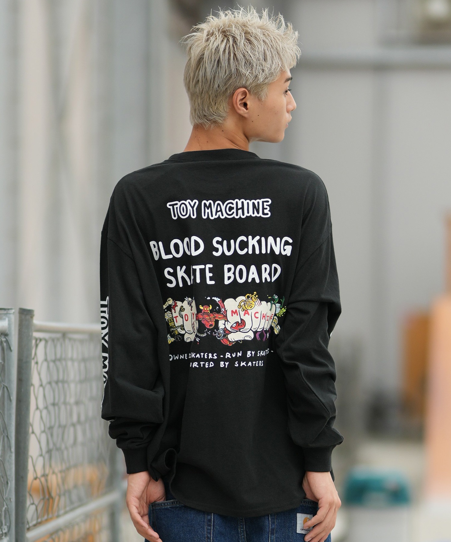 TOY MACHINE トイマシーン 長袖 Tシャツ ロンT メンズ オーバーサイズ