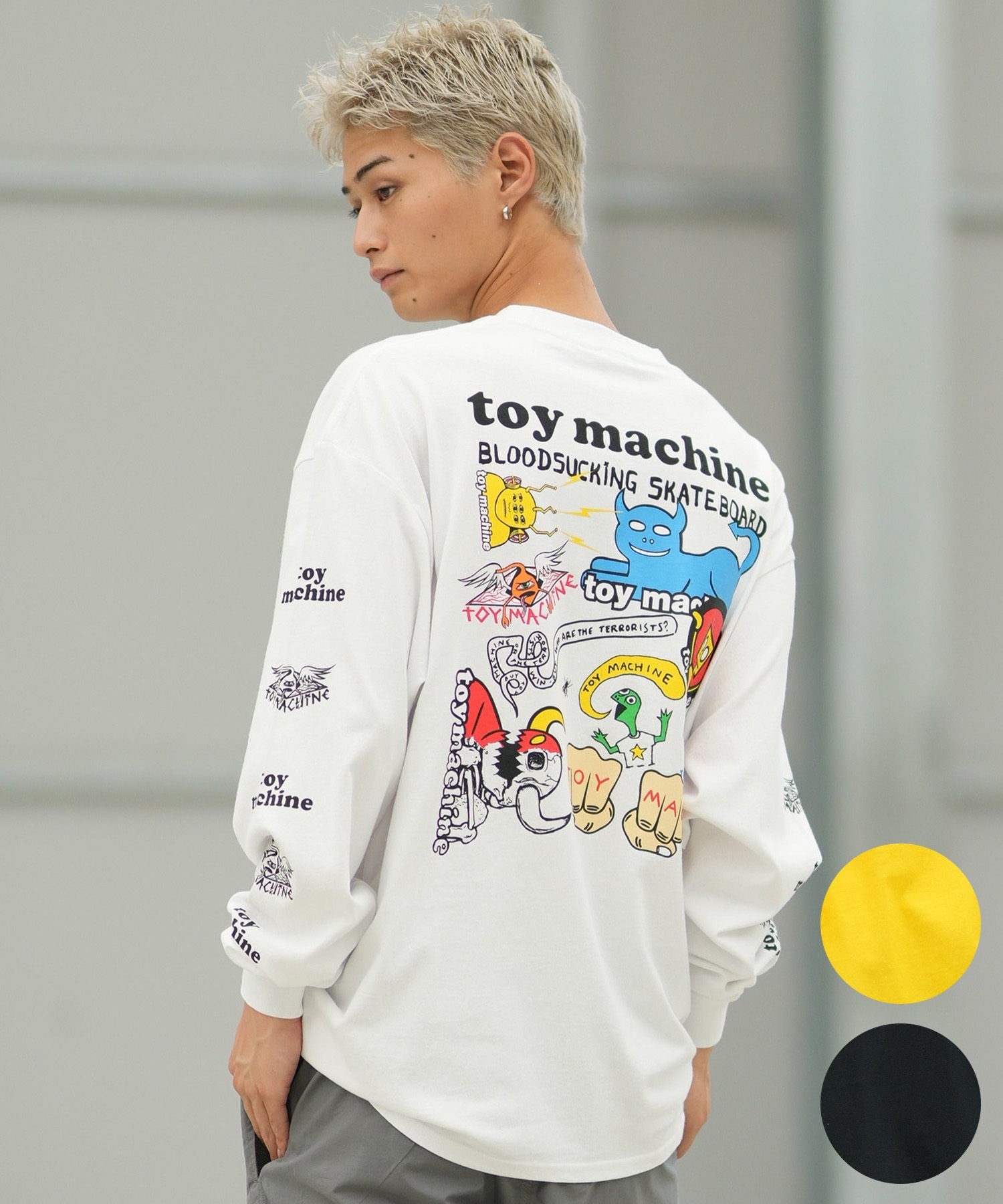 TOY MACHINE トイマシーン 長袖 Tシャツ ロンT メンズ オーバーサイズ