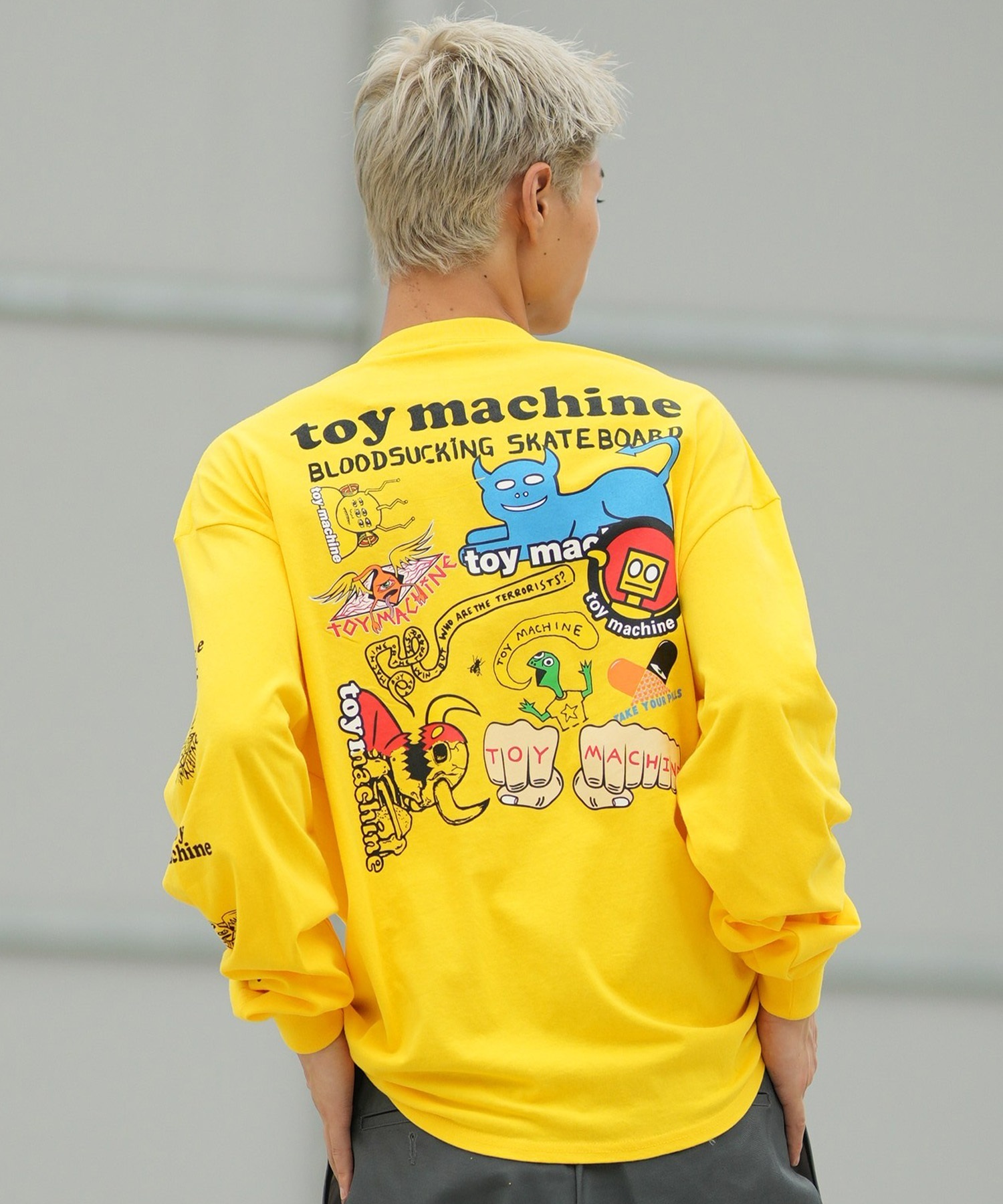 TOY MACHINE トイマシーン 長袖 Tシャツ ロンT メンズ オーバーサイズ