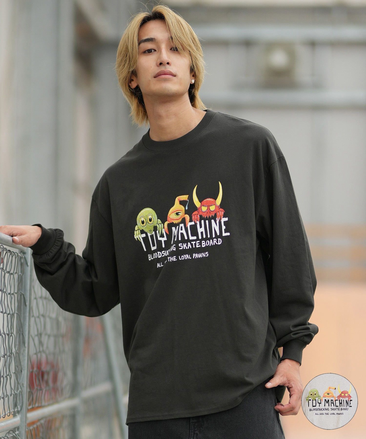 TAR TBR スウェット 長袖 Tシャツtarcommunications TOY MACHINE トイマシーン 長袖 Tシャツ ロンT メンズ ロゴ フロント