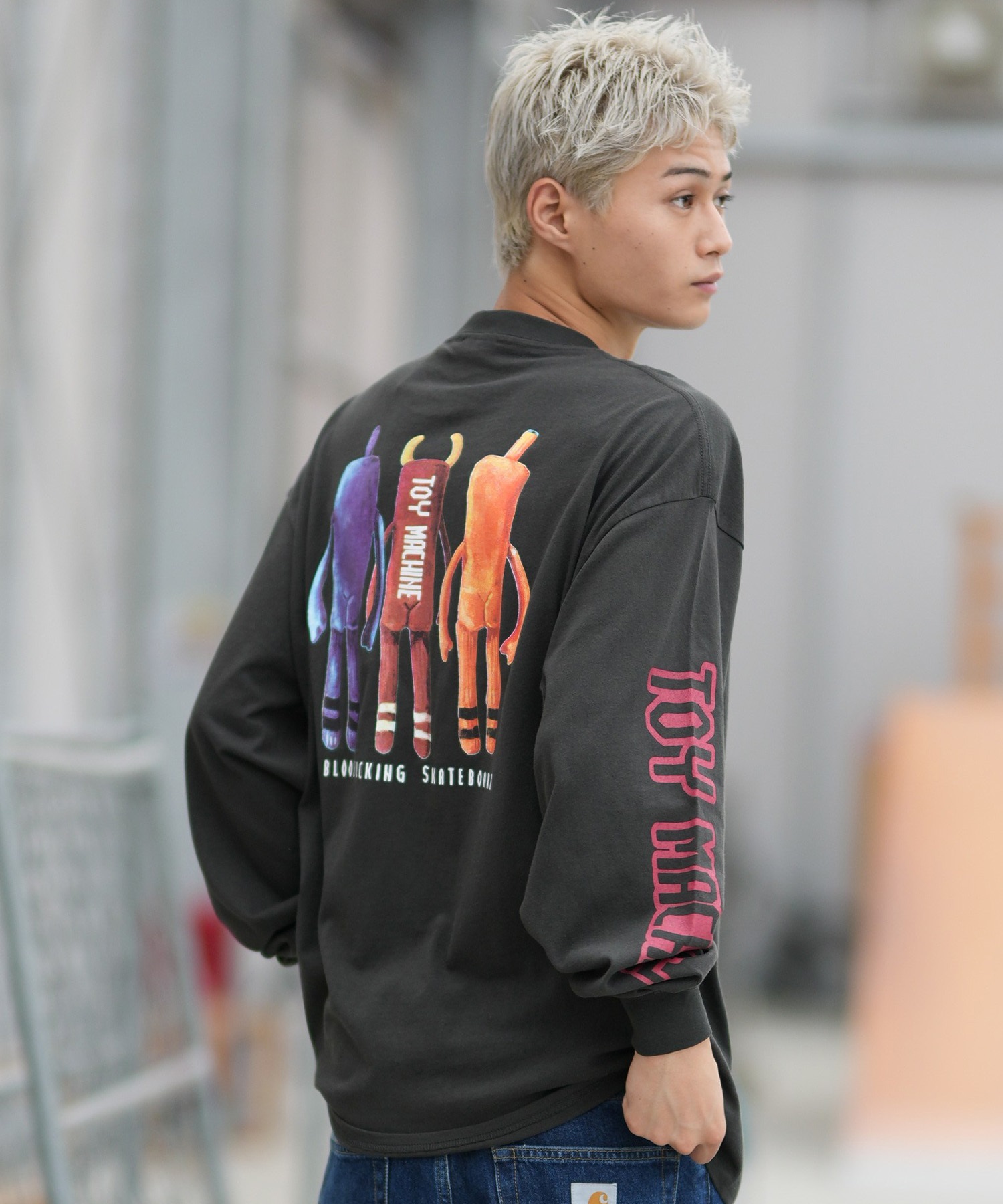 TOY MACHINE トイマシーン 長袖 Tシャツ ロンT メンズ オーバーサイズ