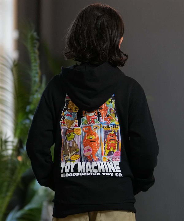 TOY MACHINE トイマシーン プルオーバー パーカー フーディー キッズ 子供 オーバーサイズ プリント ロゴ 26MA403-43