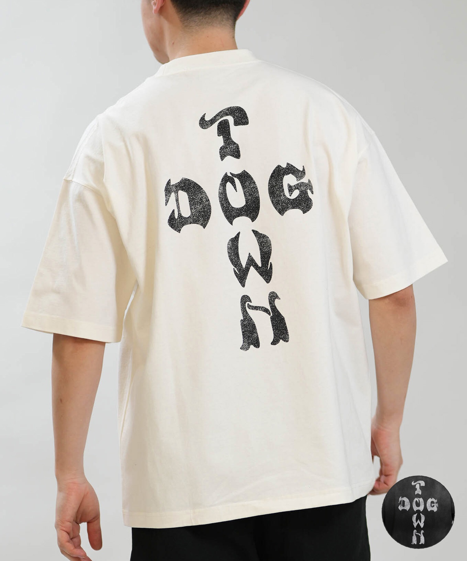DOGTOWN ドッグタウン 半袖 Tシャツ メンズ バックプリント 古着風