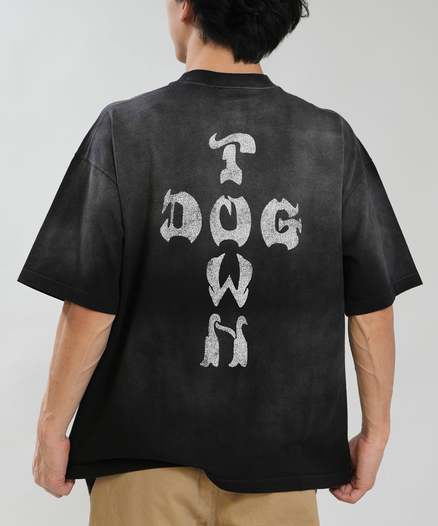 DOGTOWN ドッグタウン 半袖 Tシャツ メンズ バックプリント 古着風