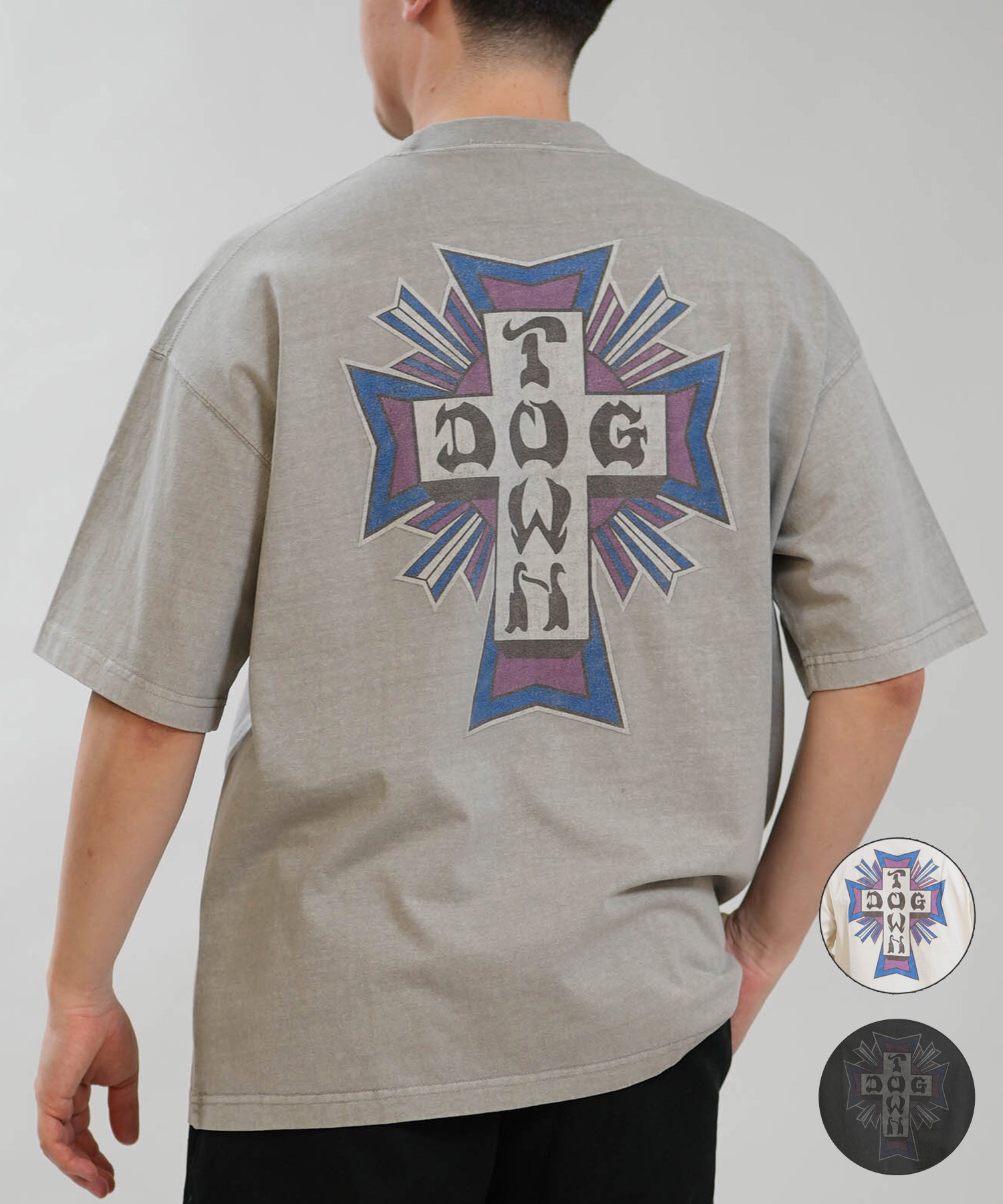 DOGTOWN ドッグタウン 半袖 Tシャツ メンズ バックプリント 古着風 DOGTOWN ドッグタウン 半袖 Tシャツ メンズ バックプリント 古着風