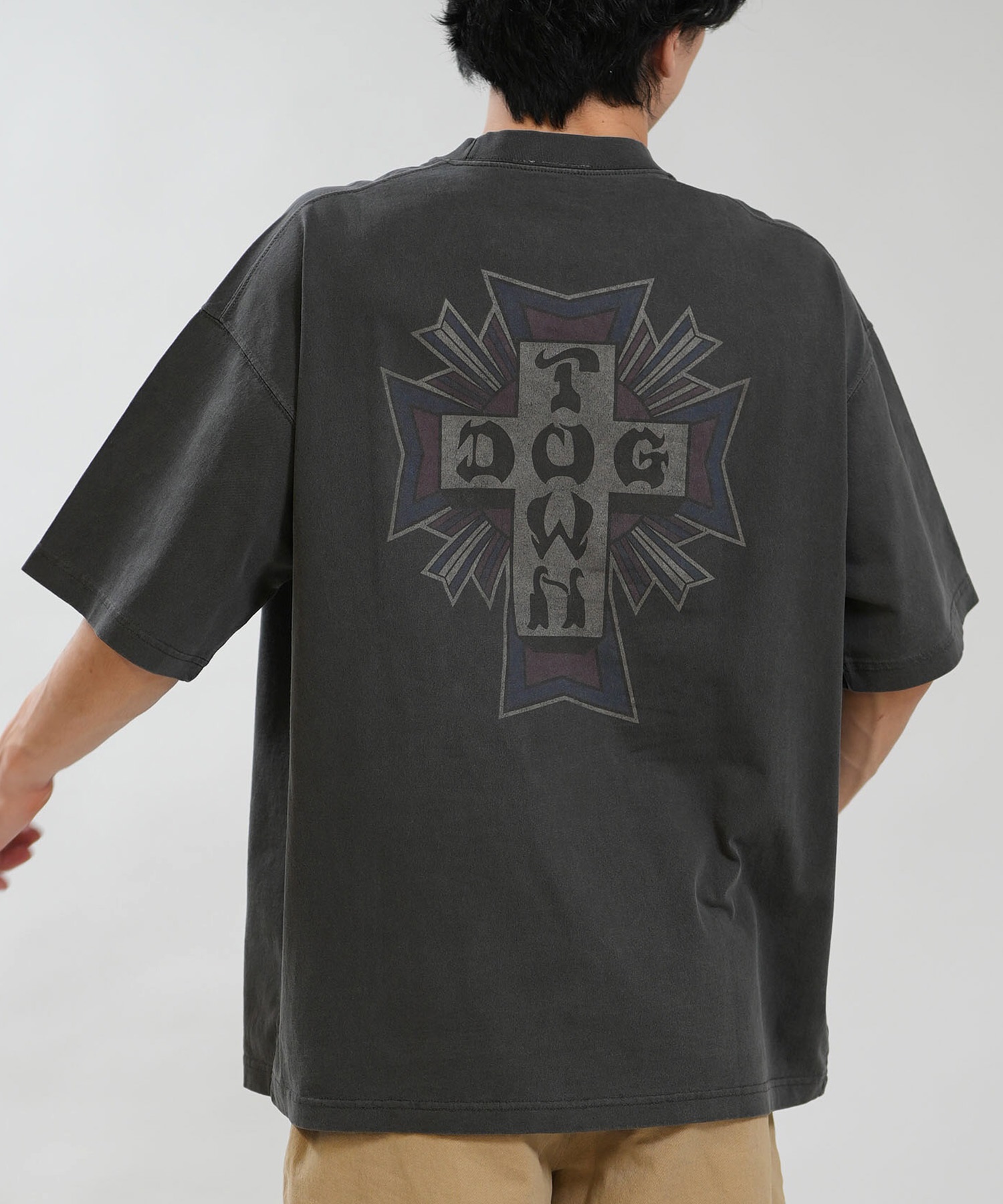 DOGTOWN ドッグタウン 半袖 Tシャツ メンズ バックプリント 古着風