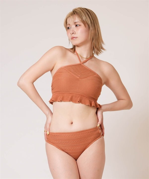 Beach Queen ビーチクイーン 水着 ビキニ レディース クロシェ フリル ニット ダイヤブラビキニ 413020
