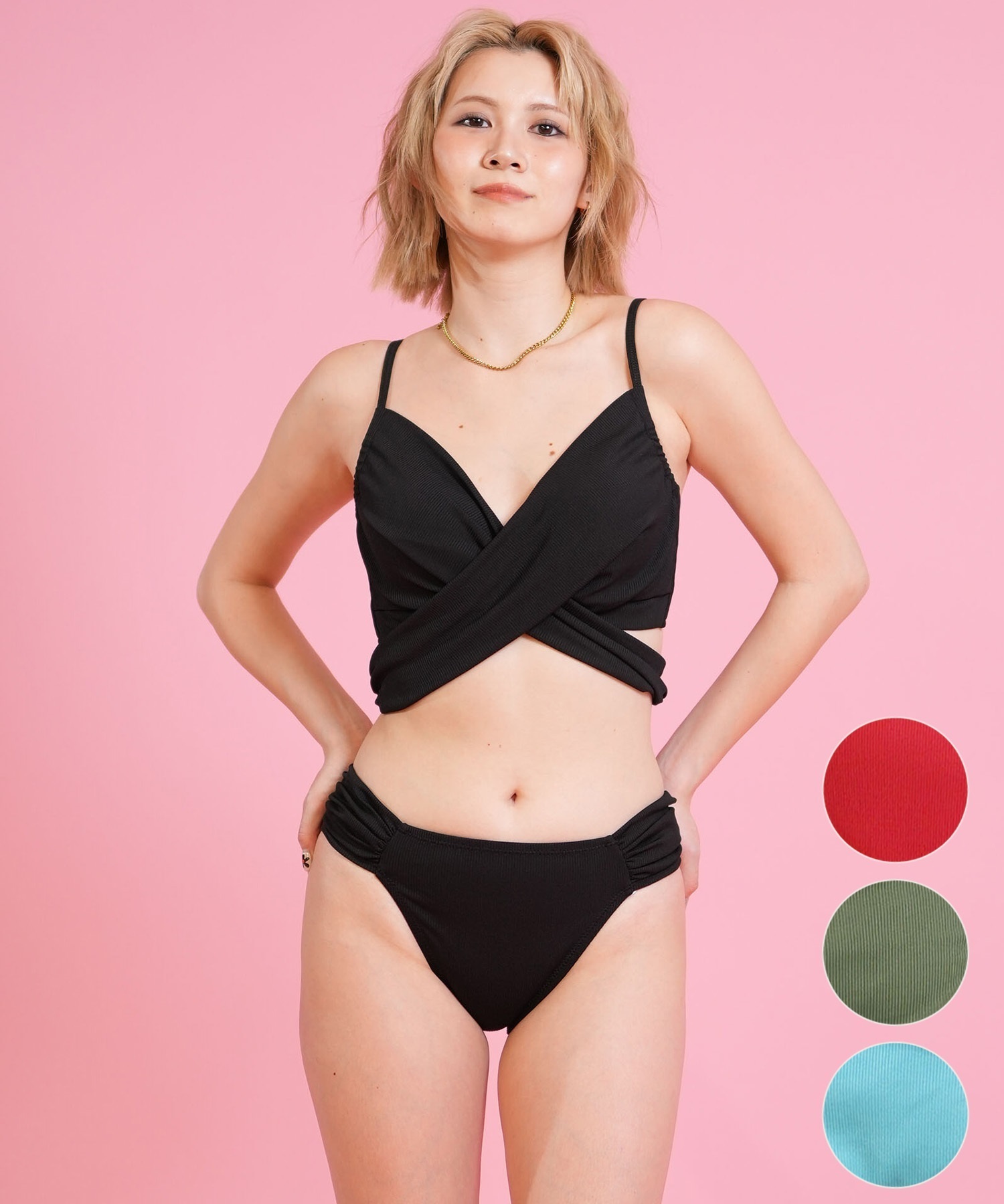 Beach Queen ビーチクイーン 水着 ビキニ レディース リブ クロッシー