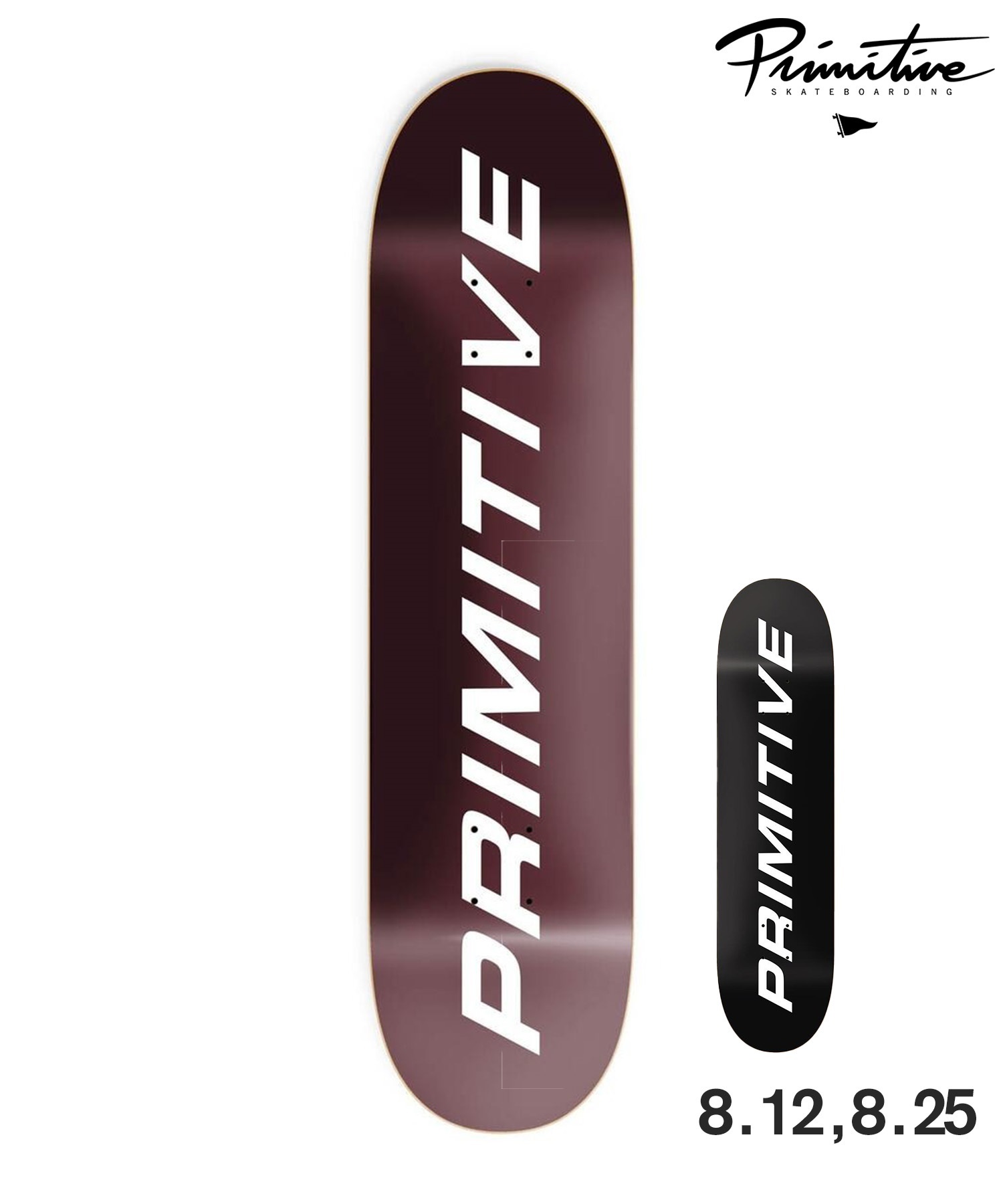 PRIMITIVE プリミティブ スケートボード デッキ 8.12,8.25inch EURO