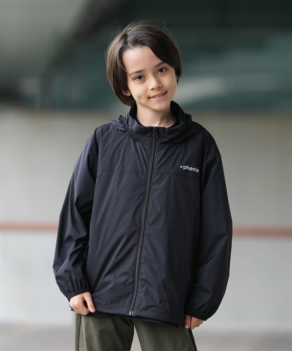 PHENIX フェニックス ジャケット キッズ ジュニア 子供 ワンポイント ロゴ 軽量撥水パッカブルジャケット POO-26133MS ムラサキスポーツ限定
