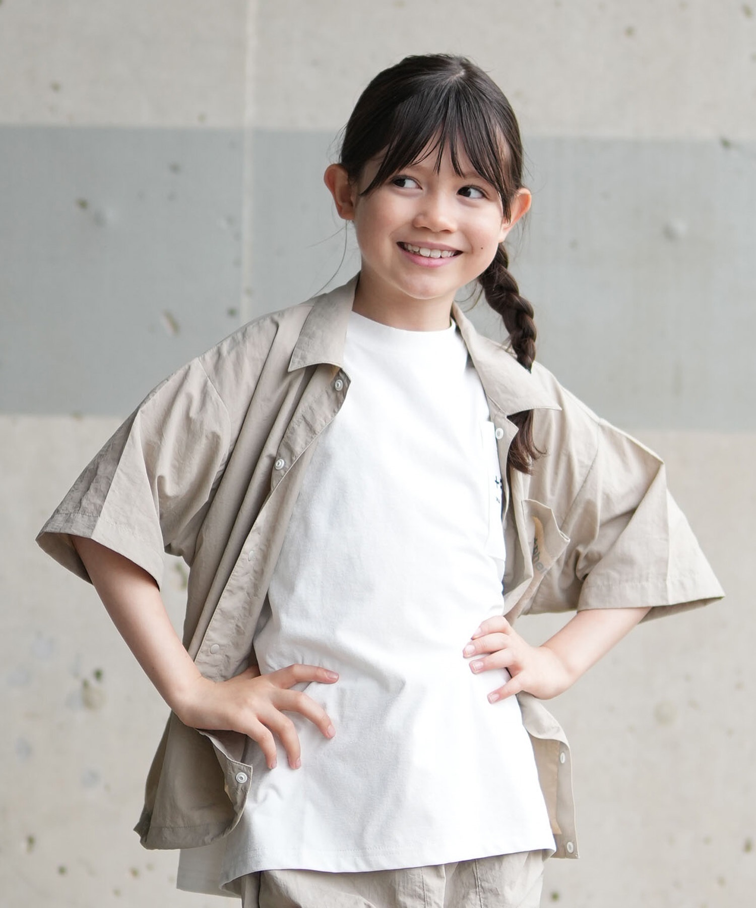 PHENIX フェニックス 半袖 シャツ キッズ ジュニア 子供 軽量ナイロン