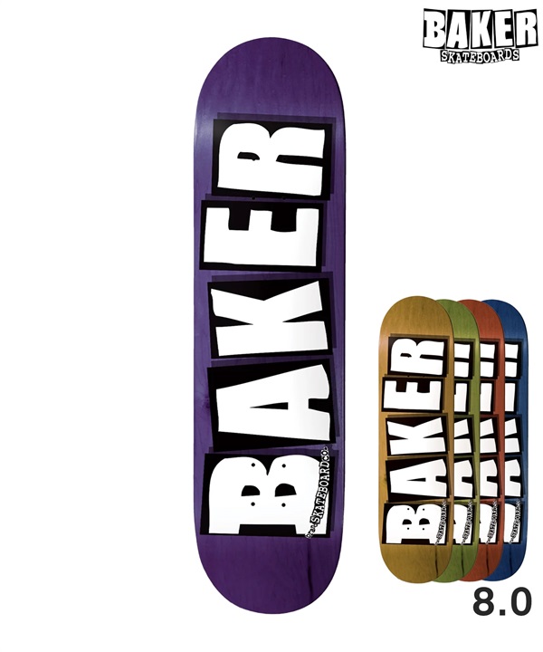 BAKER ベーカー BRAND LOGO VENEERS スケートボード デッキ 8.0 インチ スケボー 初心者 おすすめ
