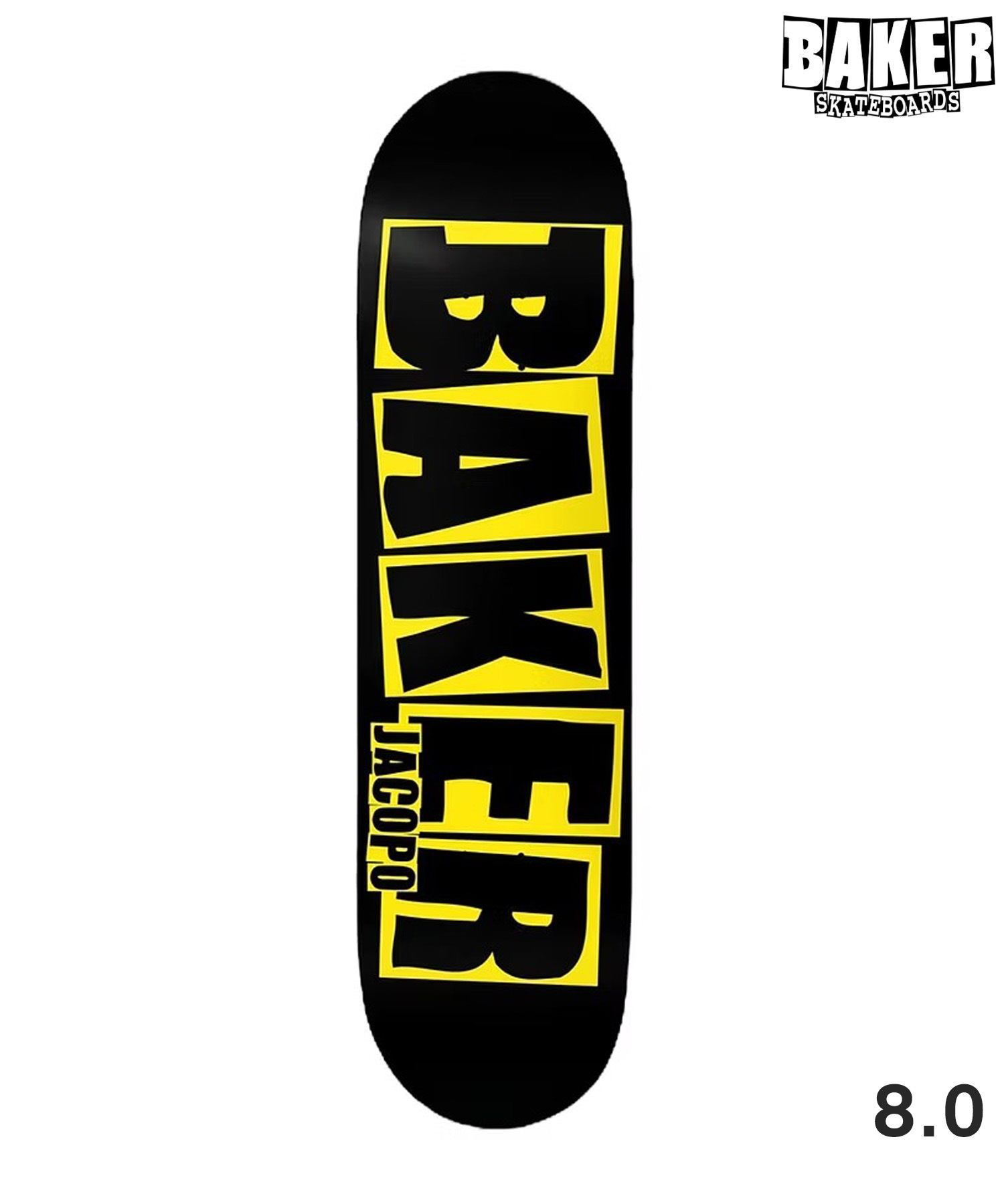 BAKER ベーカー JACOPO CAROZZI BRAND LOGO スケートボード デッキ 8.0