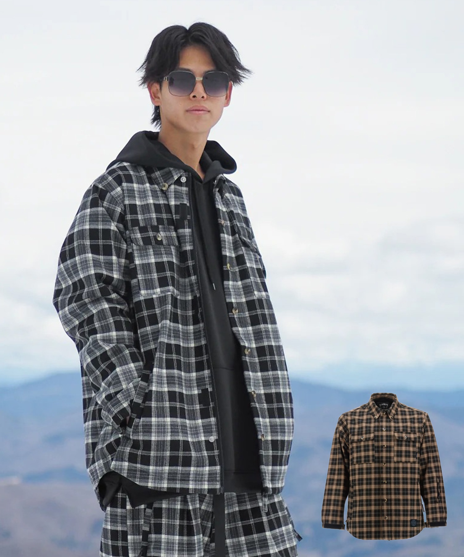【新品・未使用・即発送】VESP PULLOVER JACKET チェック　L VESP ベスプ チェックシャツジャケット Check Shirts Jacket VPMJ1085