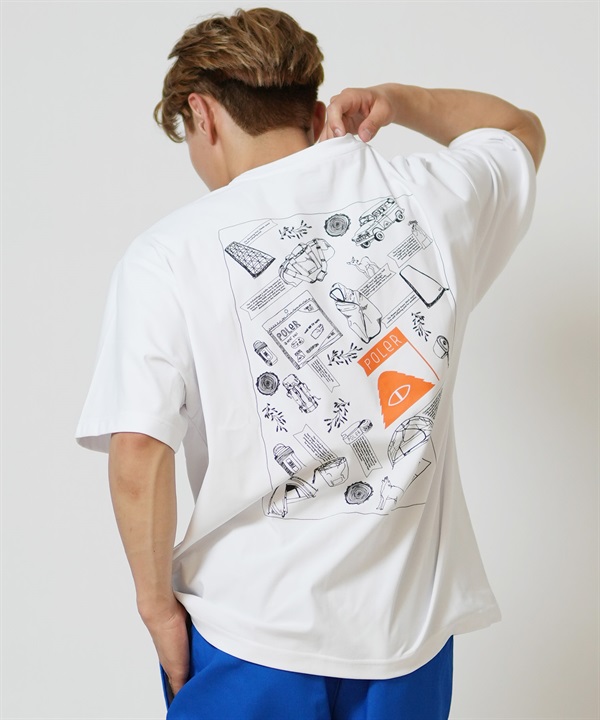 POLER ポーラー 半袖 Tシャツ メンズ UVカット 吸水速乾 耐塩素 SURF TEE DAY ONE 269MCV0024 ムラサキスポーツ限定