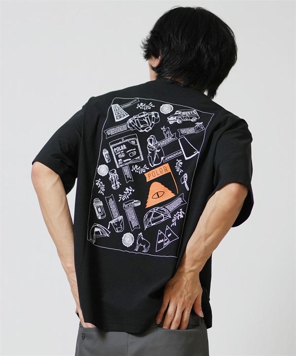 POLER ポーラー 半袖 Tシャツ メンズ UVカット 吸水速乾 耐塩素 SURF TEE DAY ONE 269MCV0024 ムラサキスポーツ限定