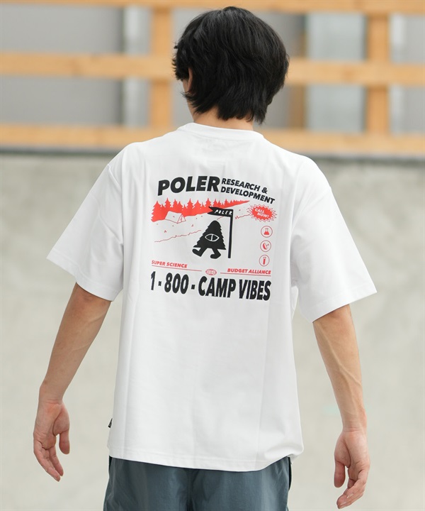 POLER ポーラー 半袖 Tシャツ メンズ UVカット 吸水速乾 耐塩素 SURF TEE RND 269MCV0026 ムラサキスポーツ限定