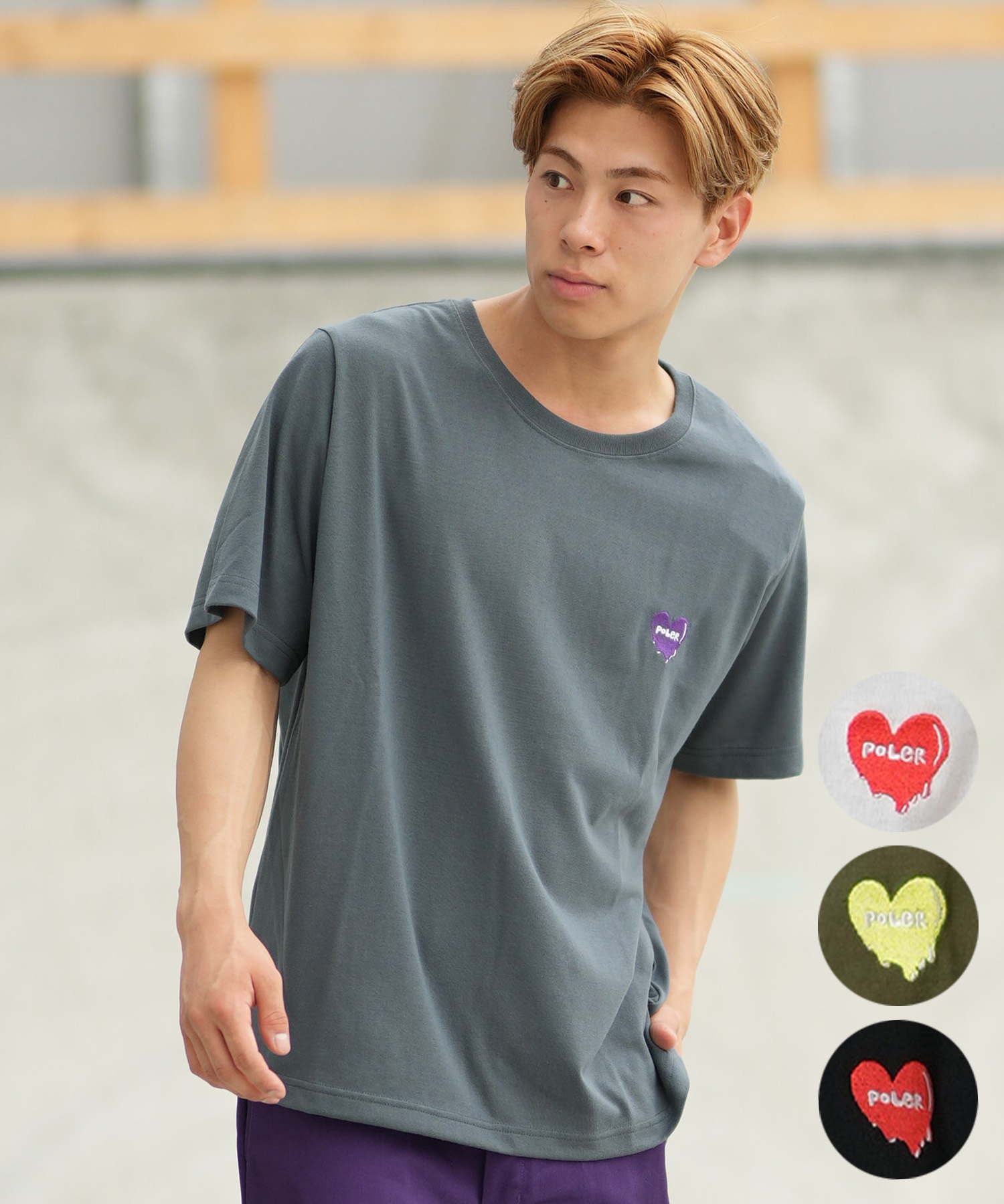 POLER ポーラー 半袖 Tシャツ メンズ FURRY HEART TEE 269MCV0028