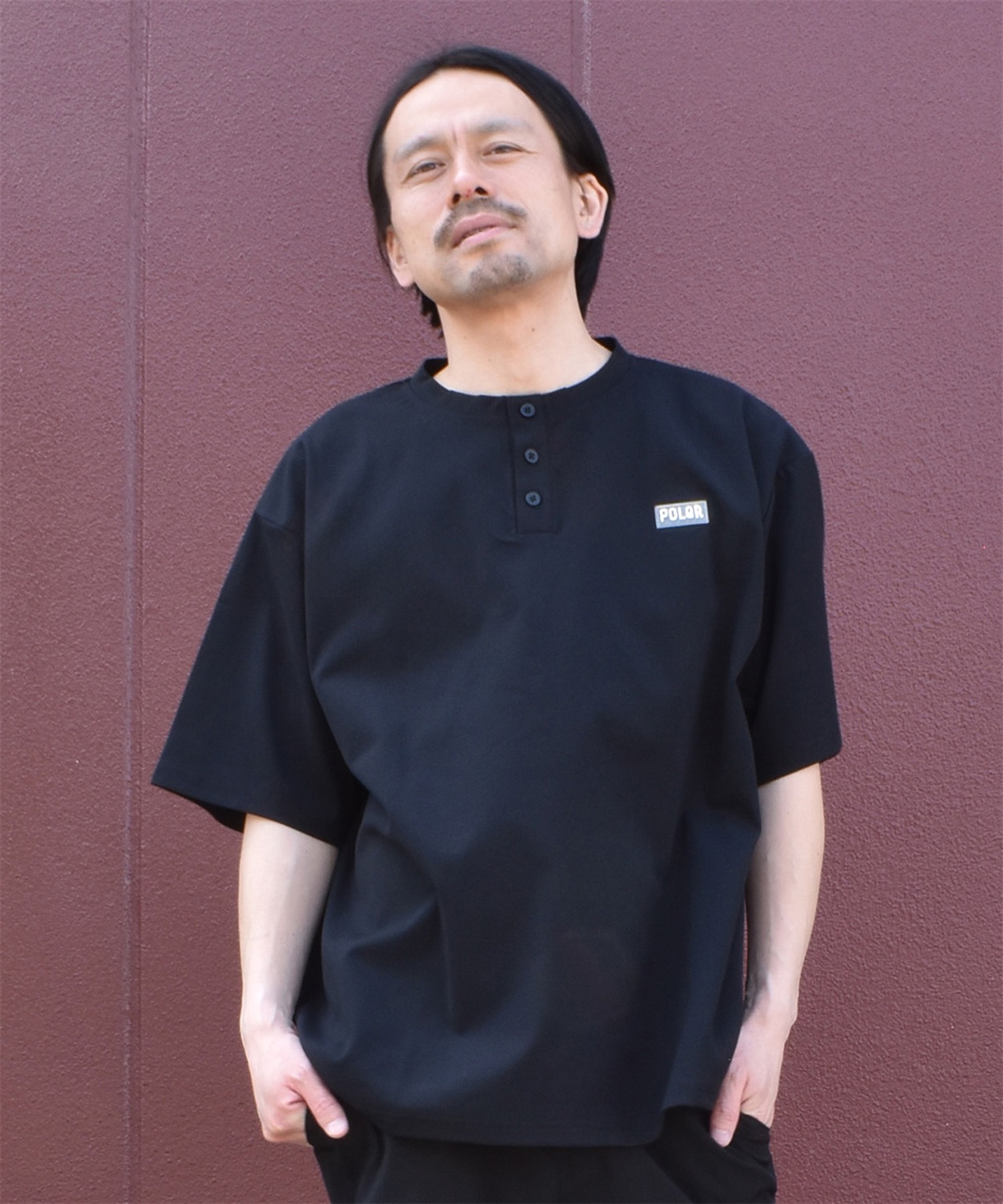 POLER ポーラー 半袖 Tシャツ メンズ 水陸両用 FURRY FONT DRY HENLEY
