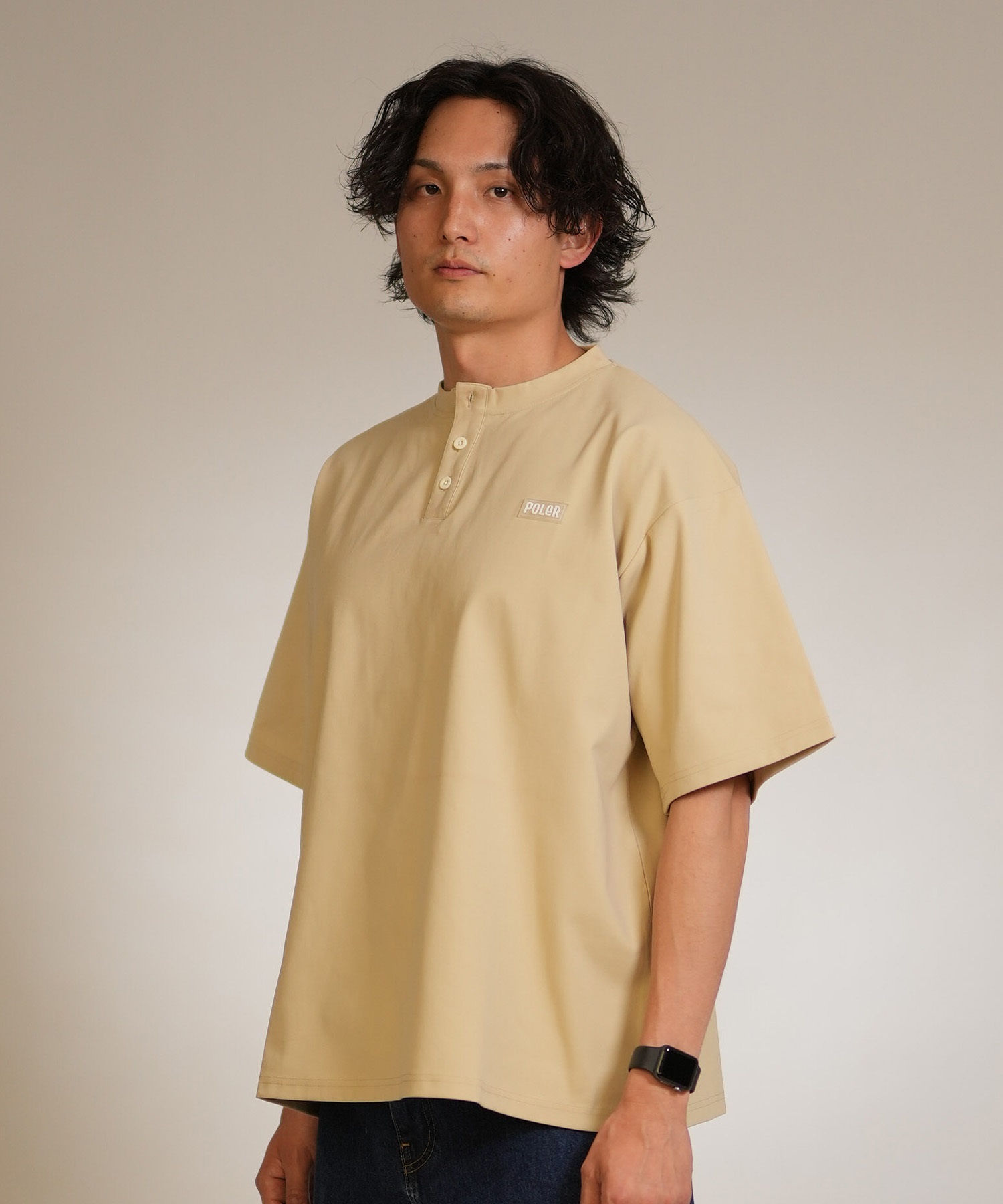 POLER ポーラー 半袖 Tシャツ メンズ 水陸両用 FURRY FONT DRY HENLEY
