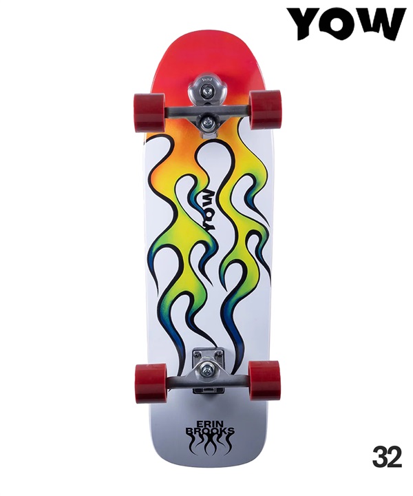 YOW ヤウ サーフ スケートボード コンプリート 32inch ERIN BROOKS HIGH BLAZE