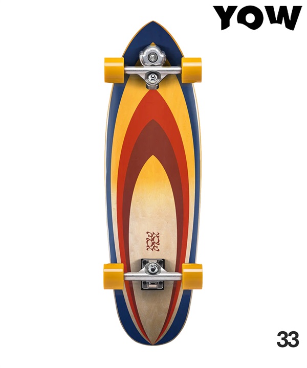 YOW ヤウ サーフ スケートボード コンプリート 33inch J-BAY