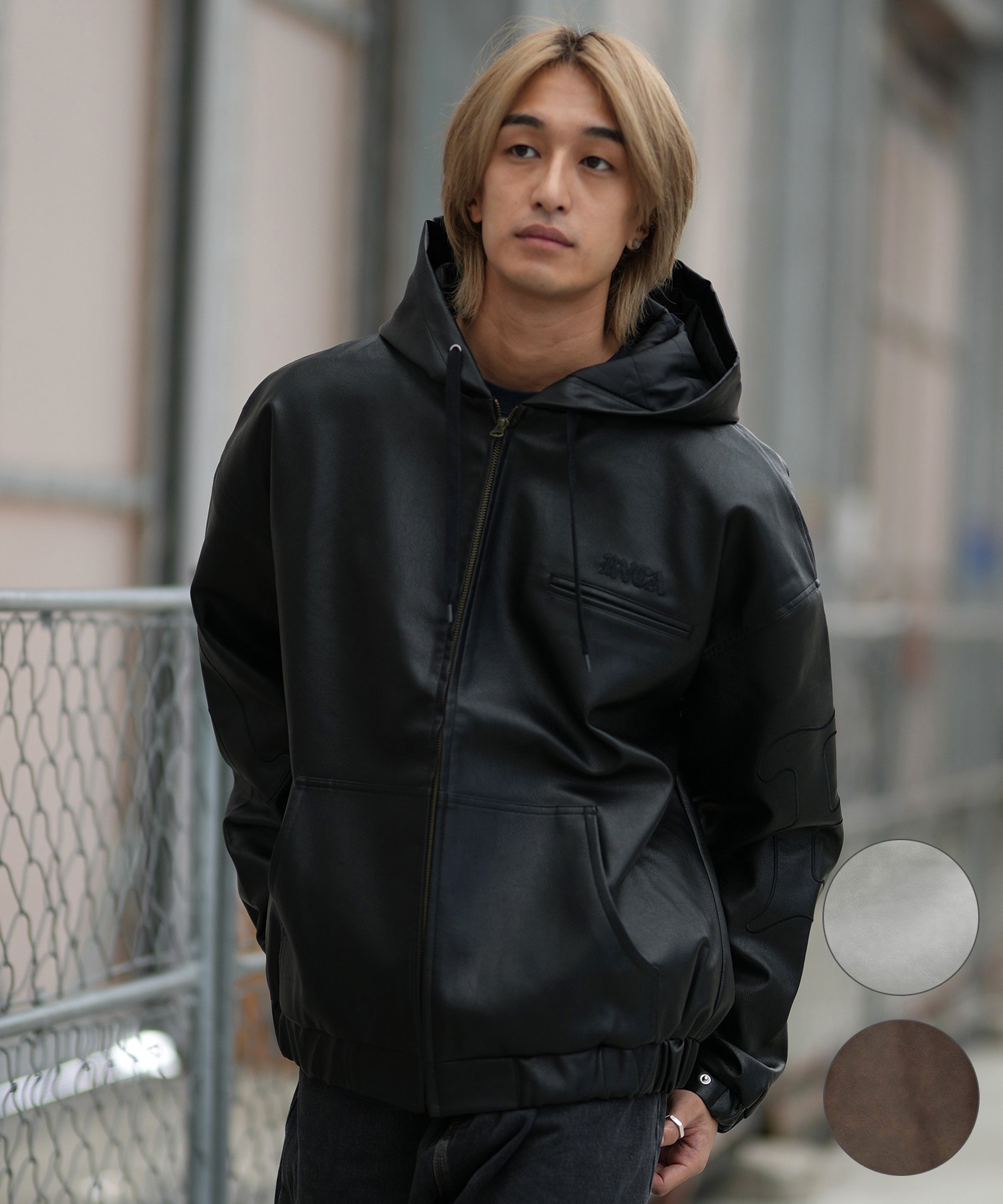 RVCA ルーカ ジャケット メンズ フェイクレザー ジップアップ