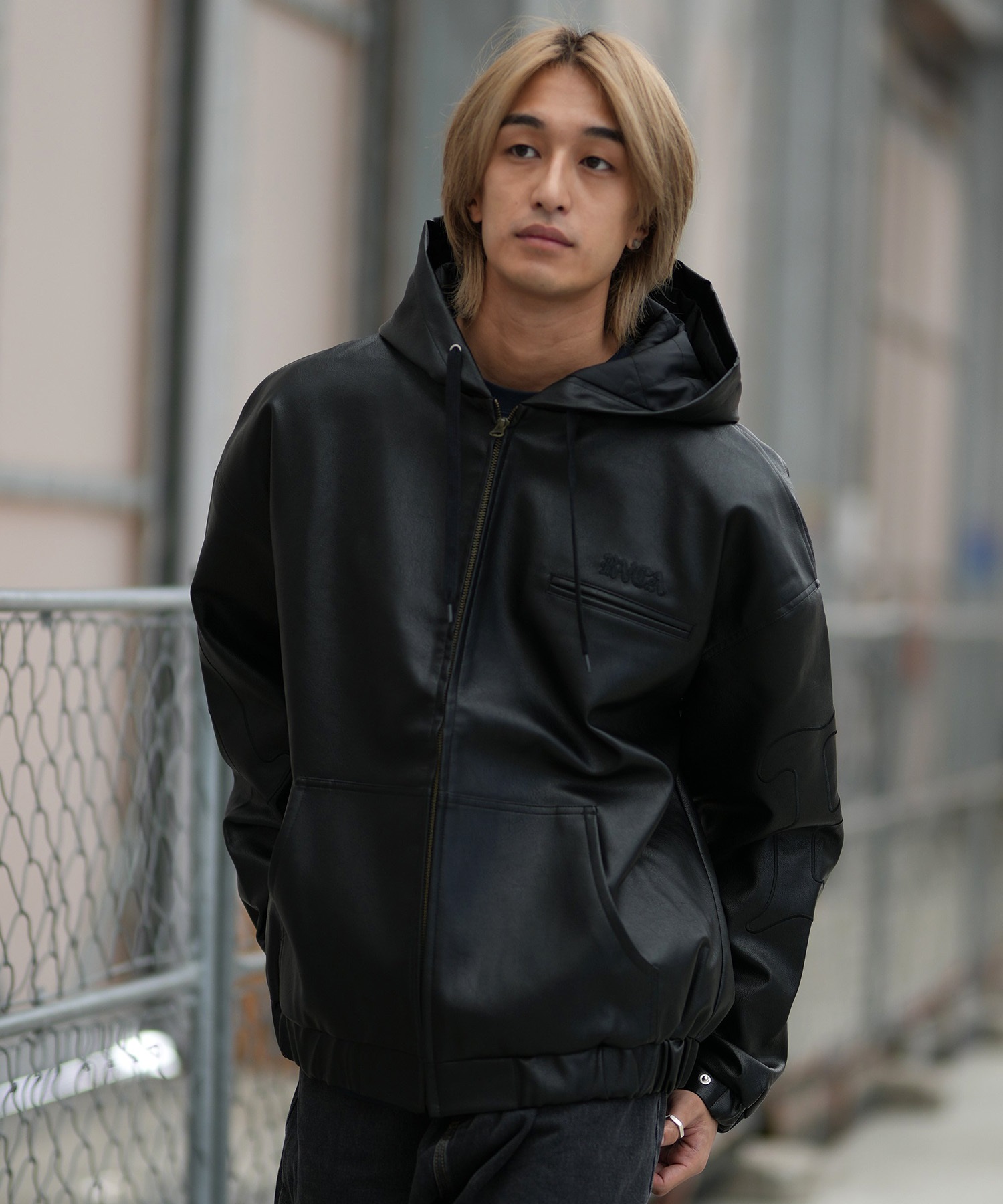 RVCA ルーカ ジャケット メンズ フェイクレザー ジップアップ